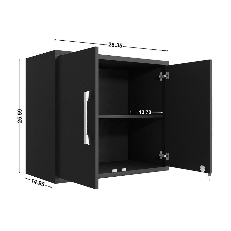 Eiffel Floating Garage Storage Cabinet w/Lock & Key