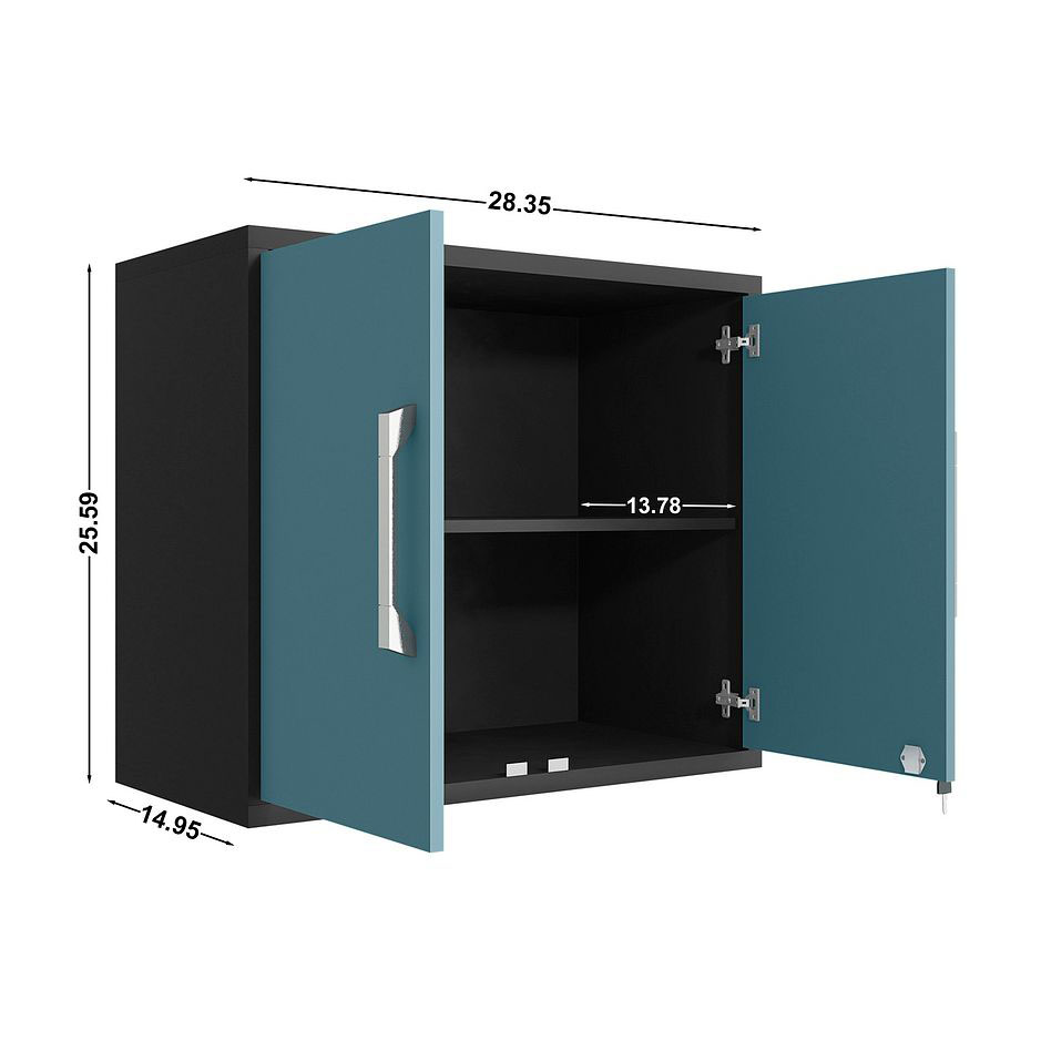 Eiffel Floating Garage Storage Cabinet w/Lock & Key