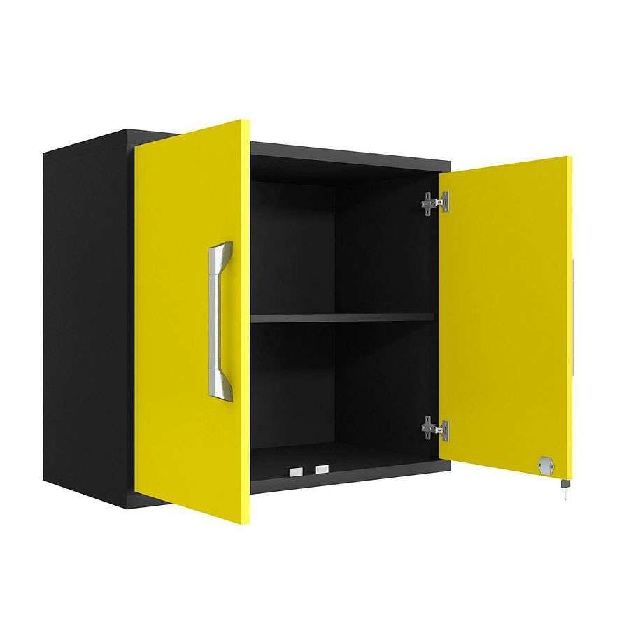 Eiffel Floating Garage Storage Cabinet w/Lock & Key