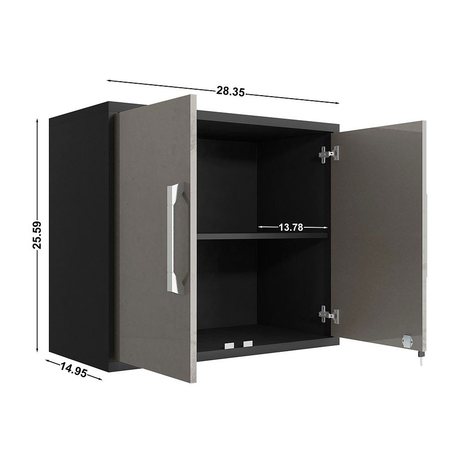Eiffel Floating Garage Storage Cabinet w/Lock & Key
