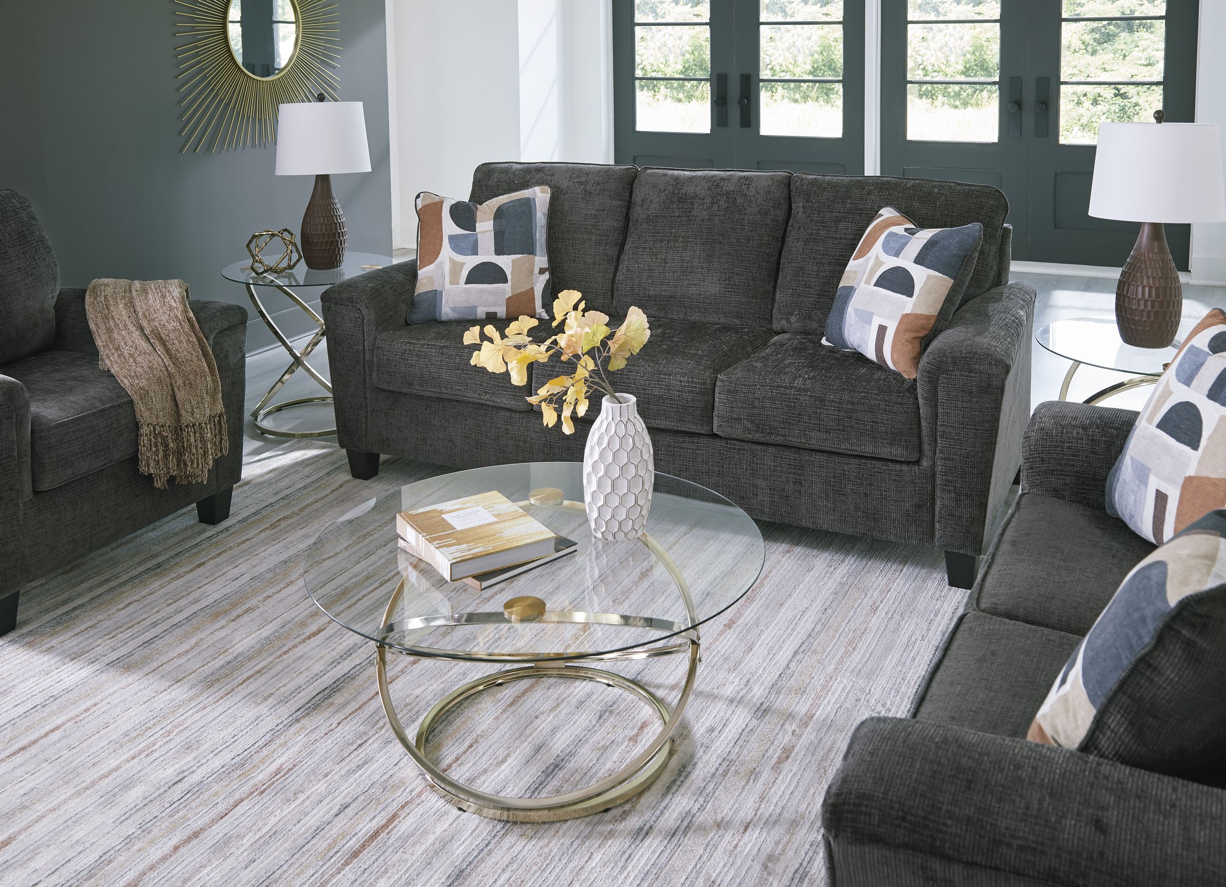 Erinslane Fabric Sofa in Dusk | Signature Design by Ashley