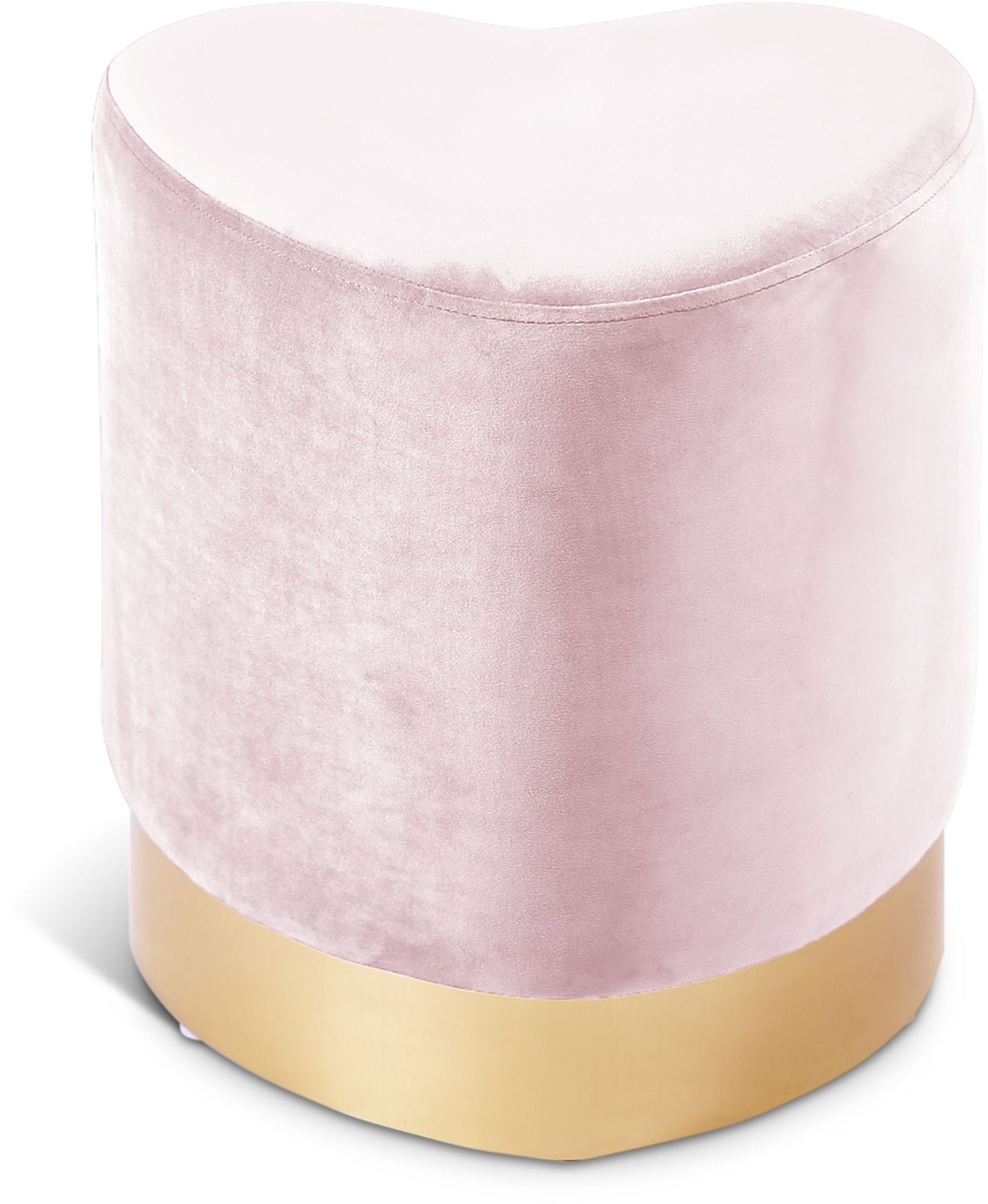Heart Velvet Ottoman/Stool