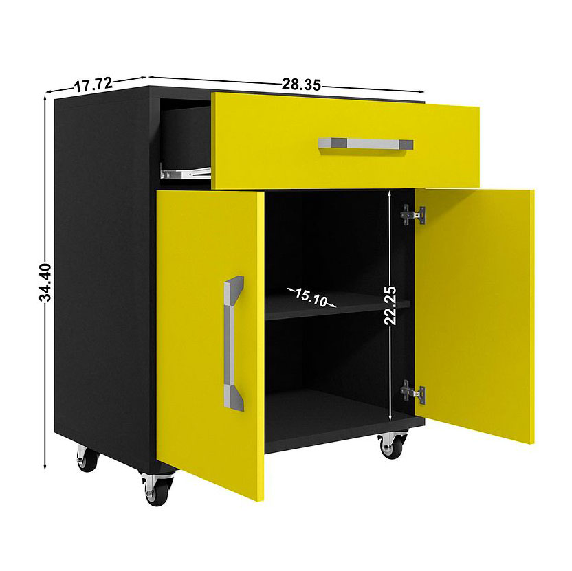 Eiffel 28.35-inch Mobile Garage Storage Cabinet w/1 Drawer
