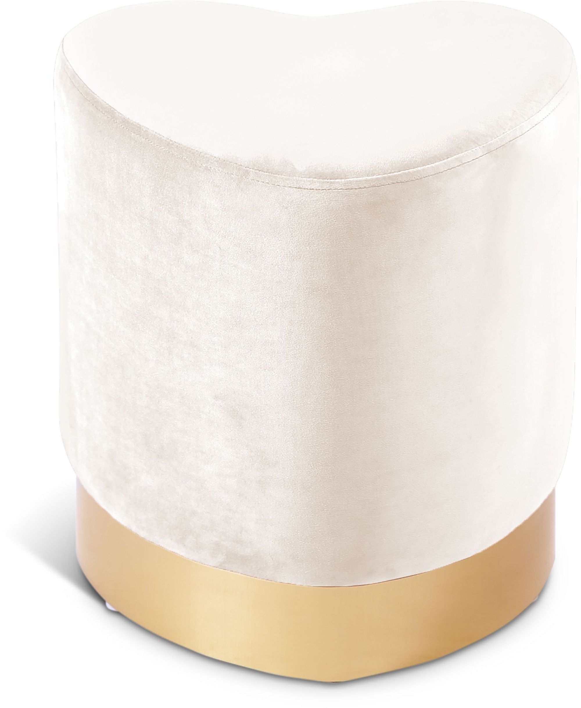 Heart Velvet Ottoman/Stool