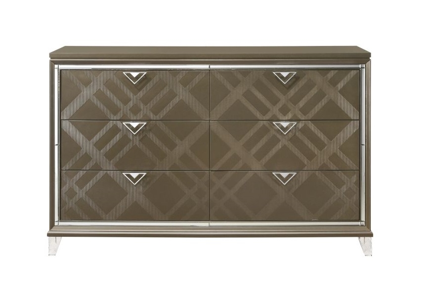 Skylar Wood Double Dresser w/6 Drawers