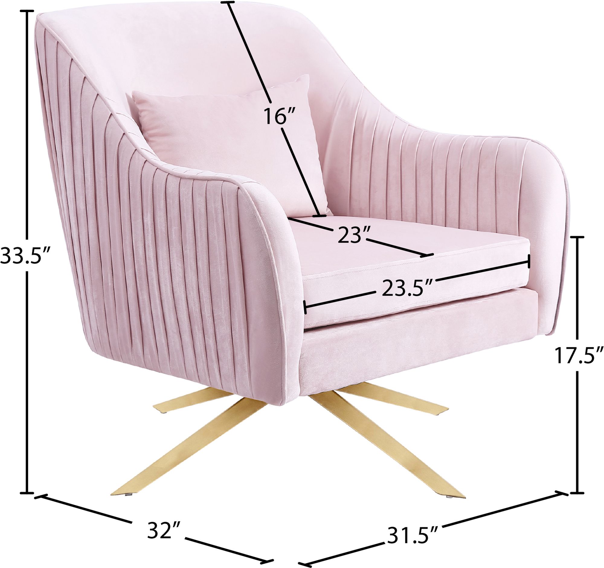 Paloma Velvet Swivel Accent Chair