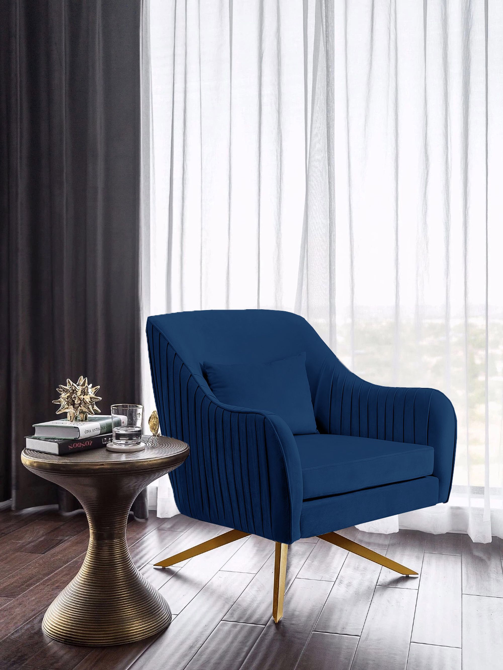 Paloma Velvet Swivel Accent Chair