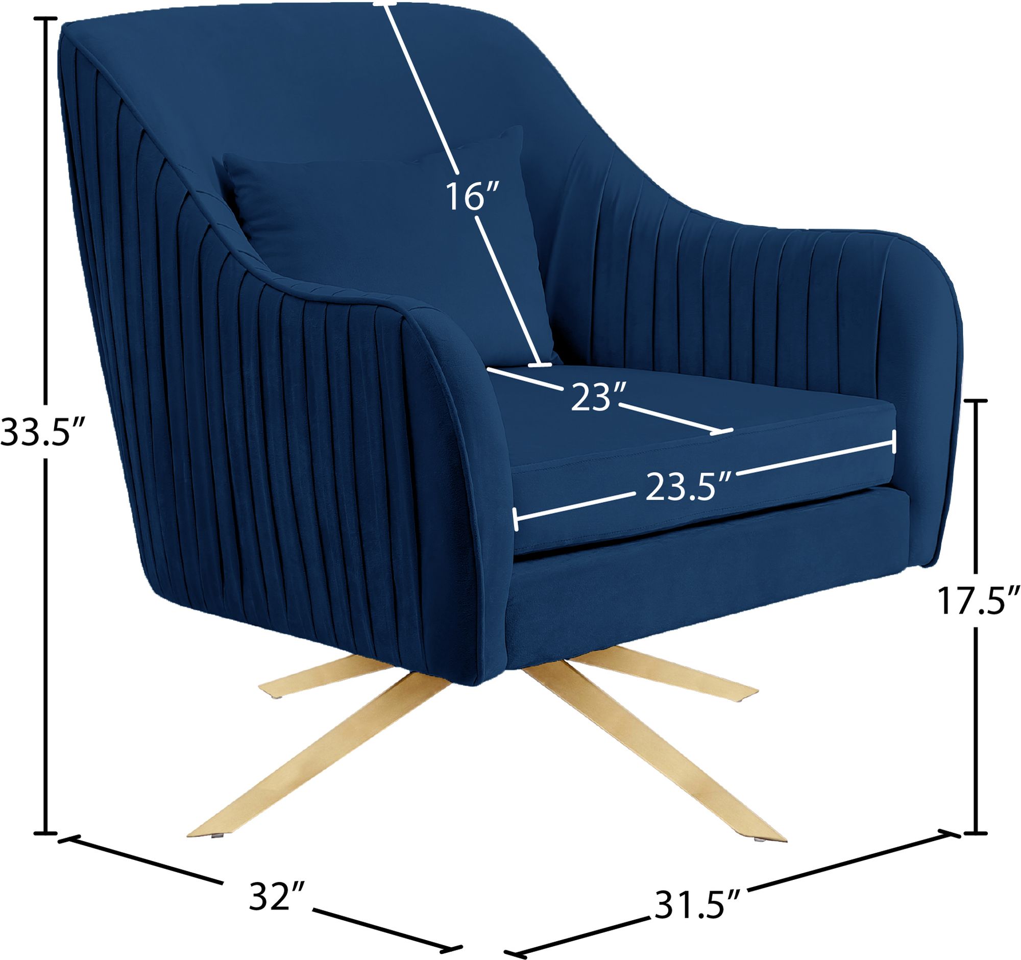 Paloma Velvet Swivel Accent Chair
