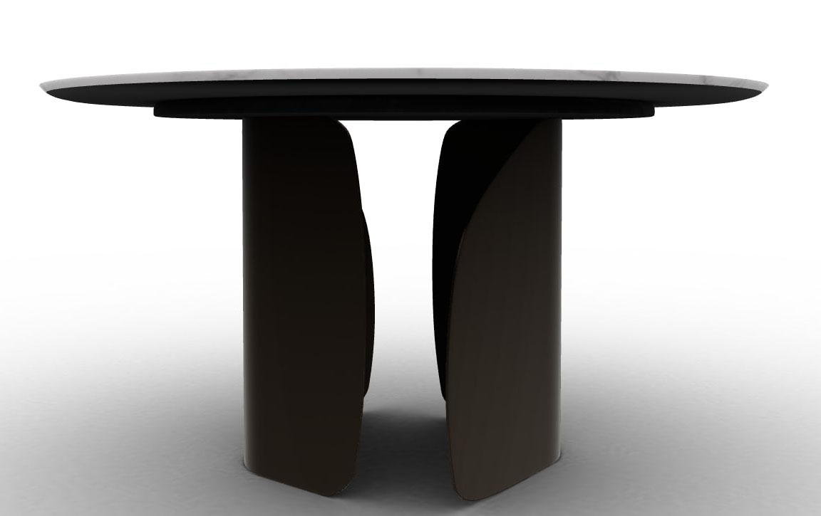 Twins Metal/Ceramic Round Dining Table