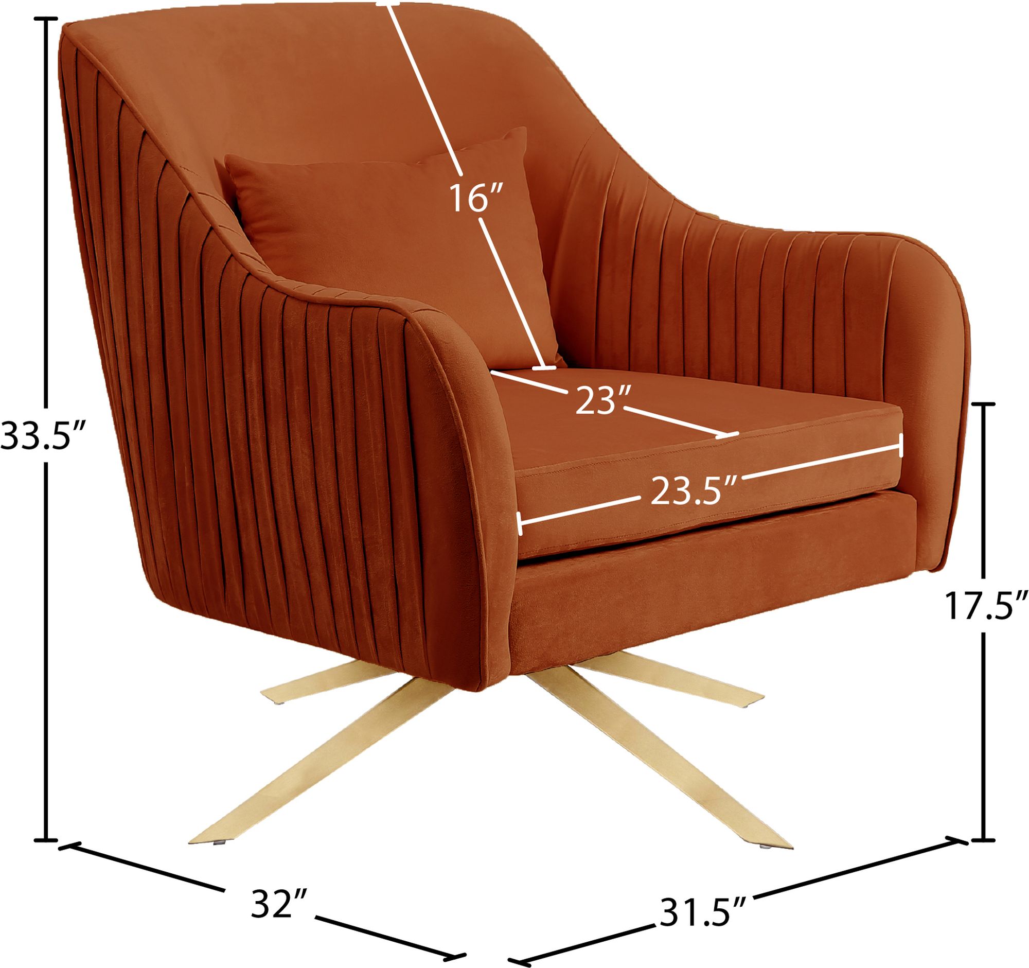 Paloma Velvet Swivel Accent Chair