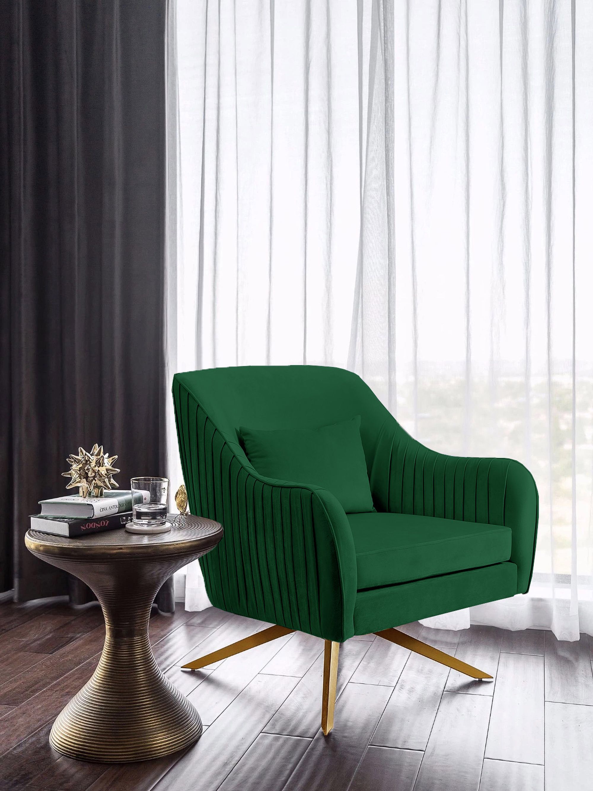 Paloma Velvet Swivel Accent Chair