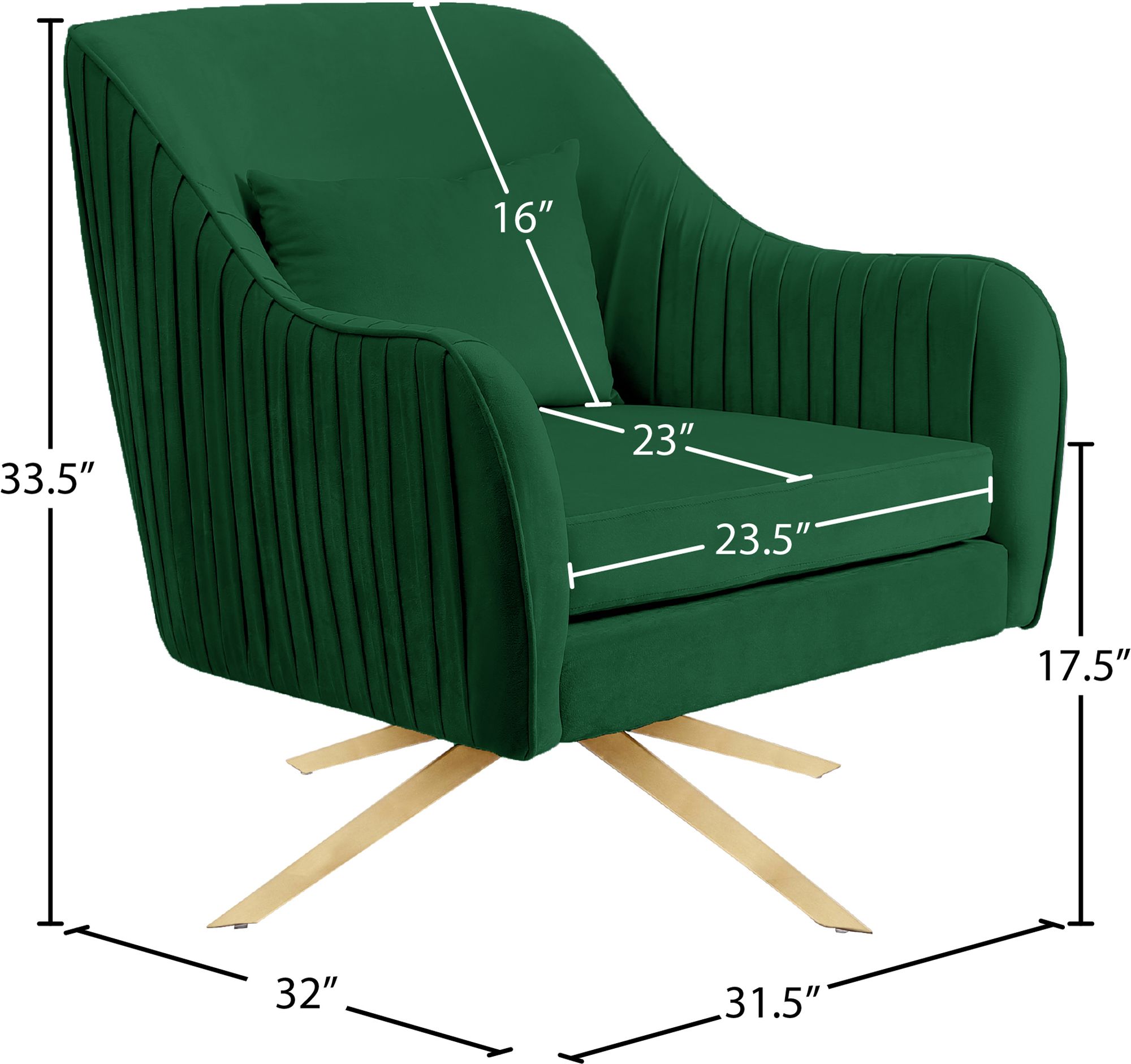 Paloma Velvet Swivel Accent Chair