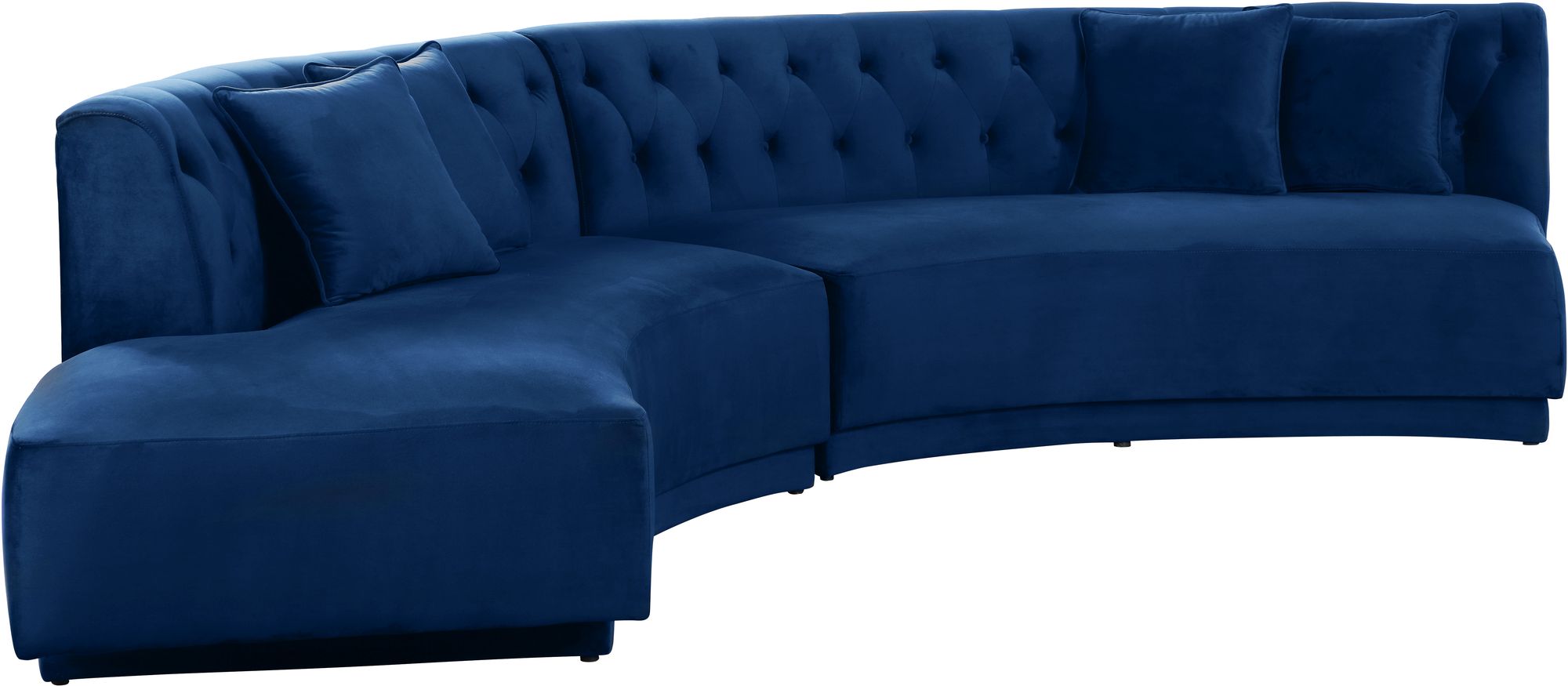 Kenzi 146.5" 2-Piece Velvet Sectional