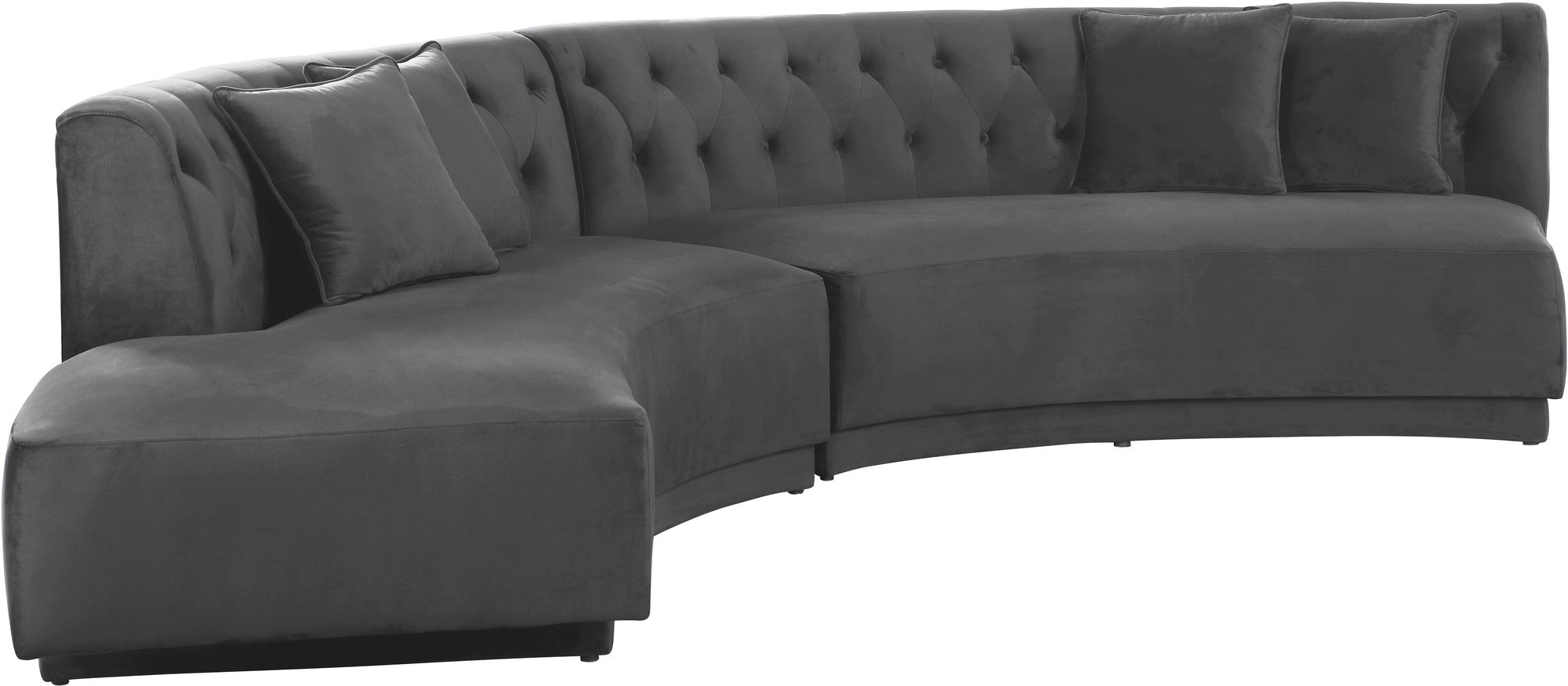 Kenzi 146.5" 2-Piece Velvet Sectional