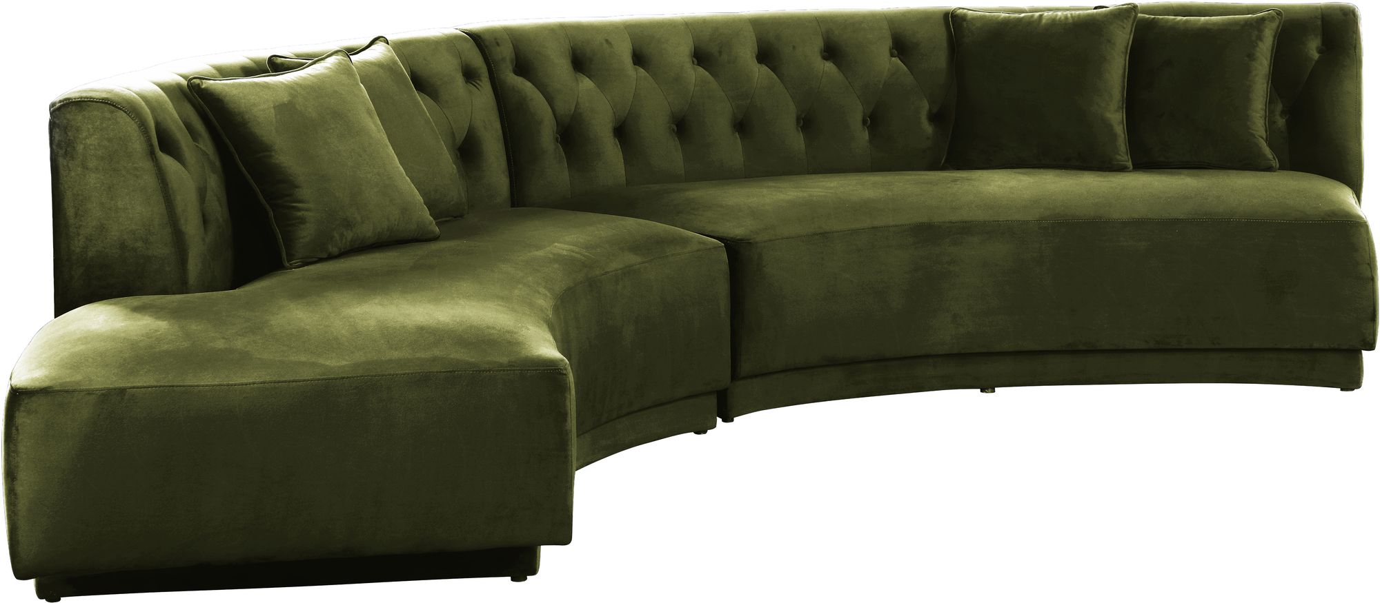 Kenzi 146.5" 2-Piece Velvet Sectional