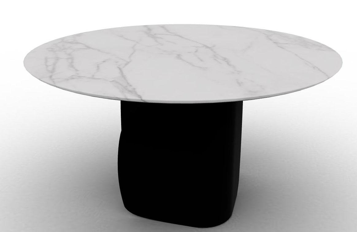 Twins Metal/Ceramic Round Dining Table