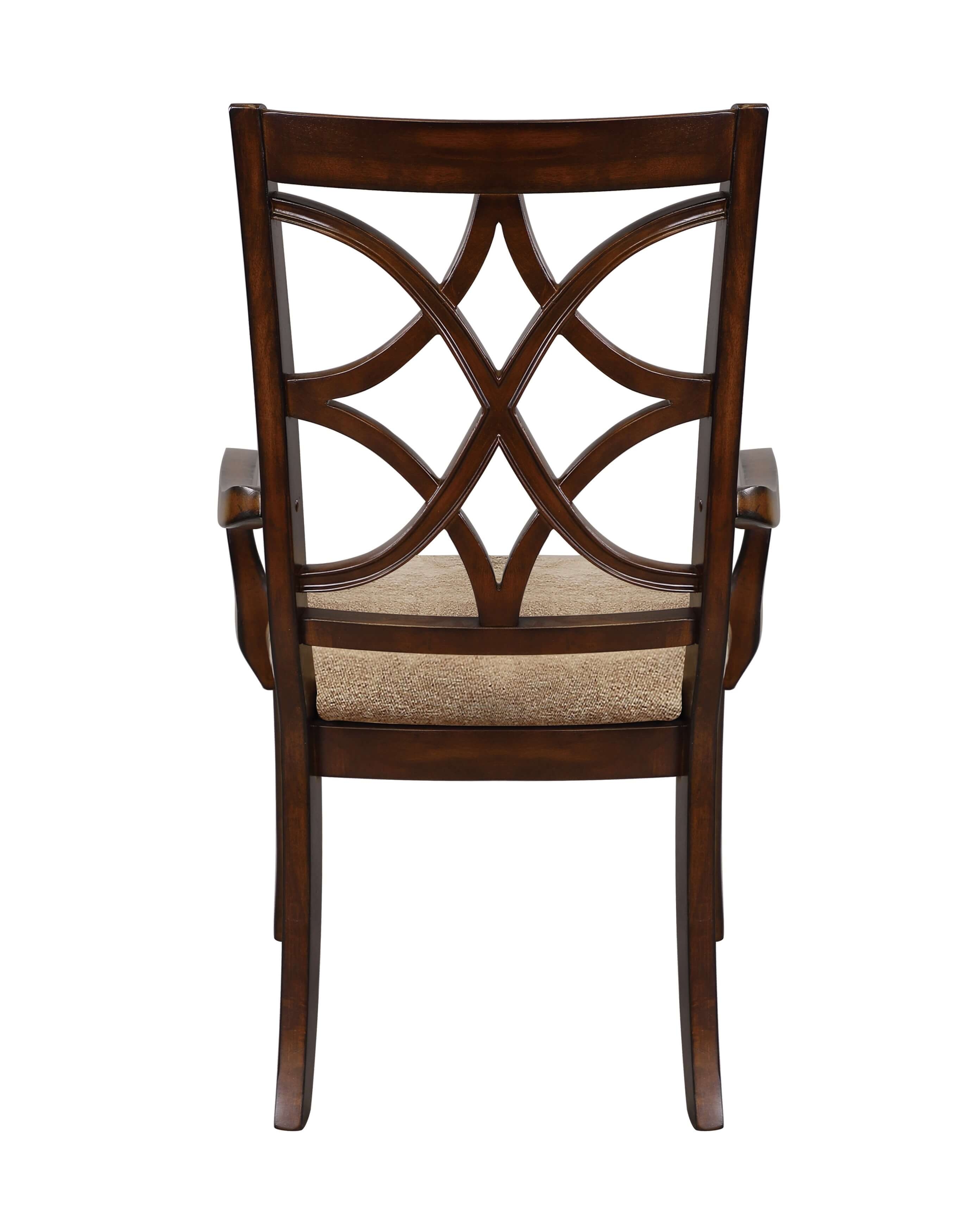 Keegan Classic Fabric/Wood Dining Arm Chair