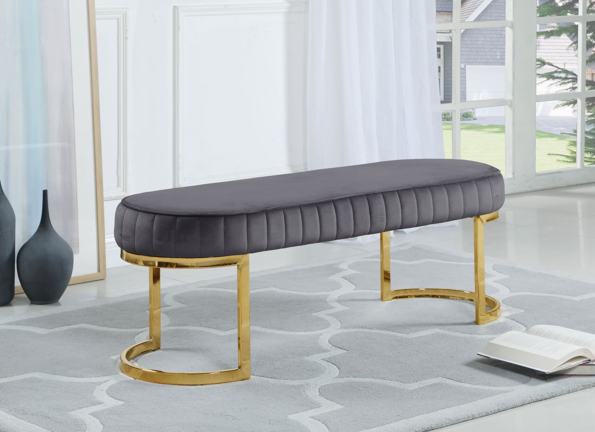 Lemar Velvet Bench