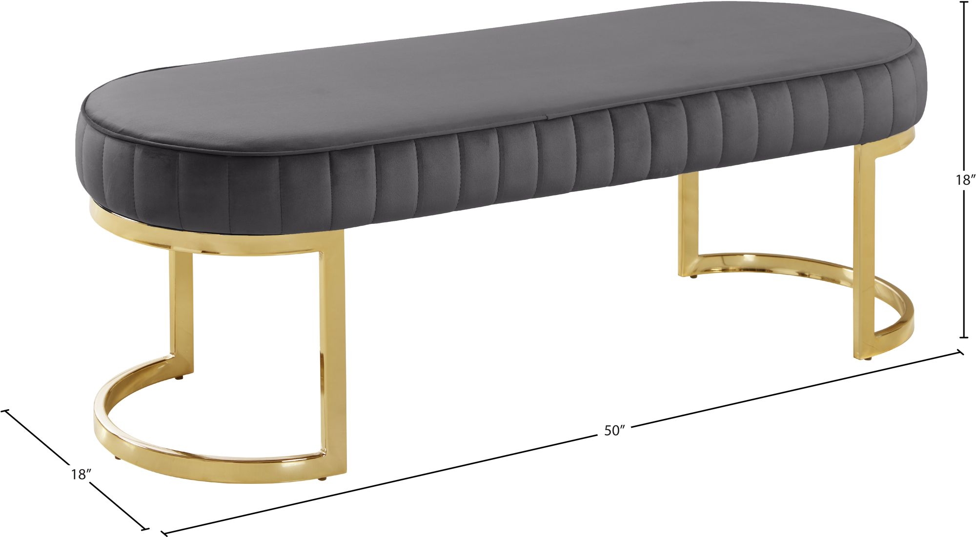 Lemar Velvet Bench