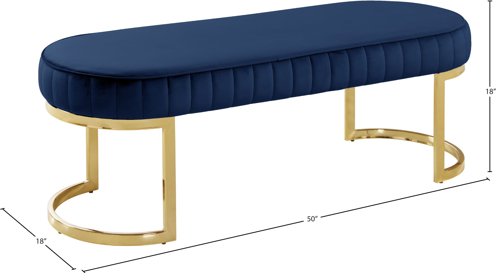 Lemar Velvet Bench