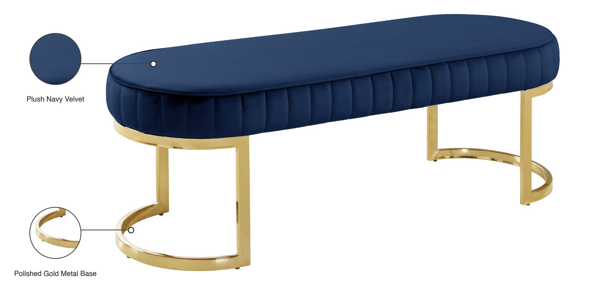 Lemar Velvet Bench