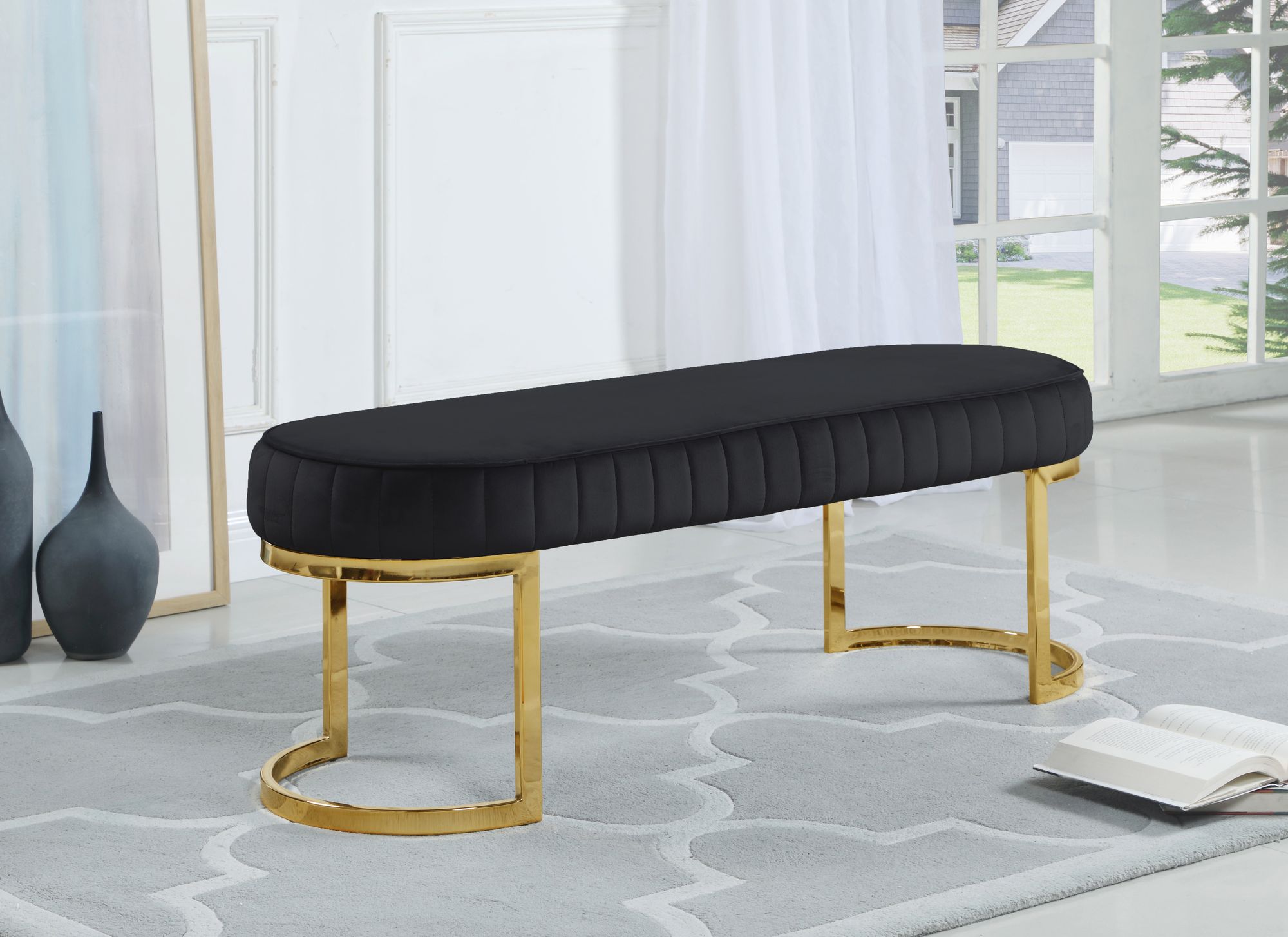 Lemar Velvet Bench