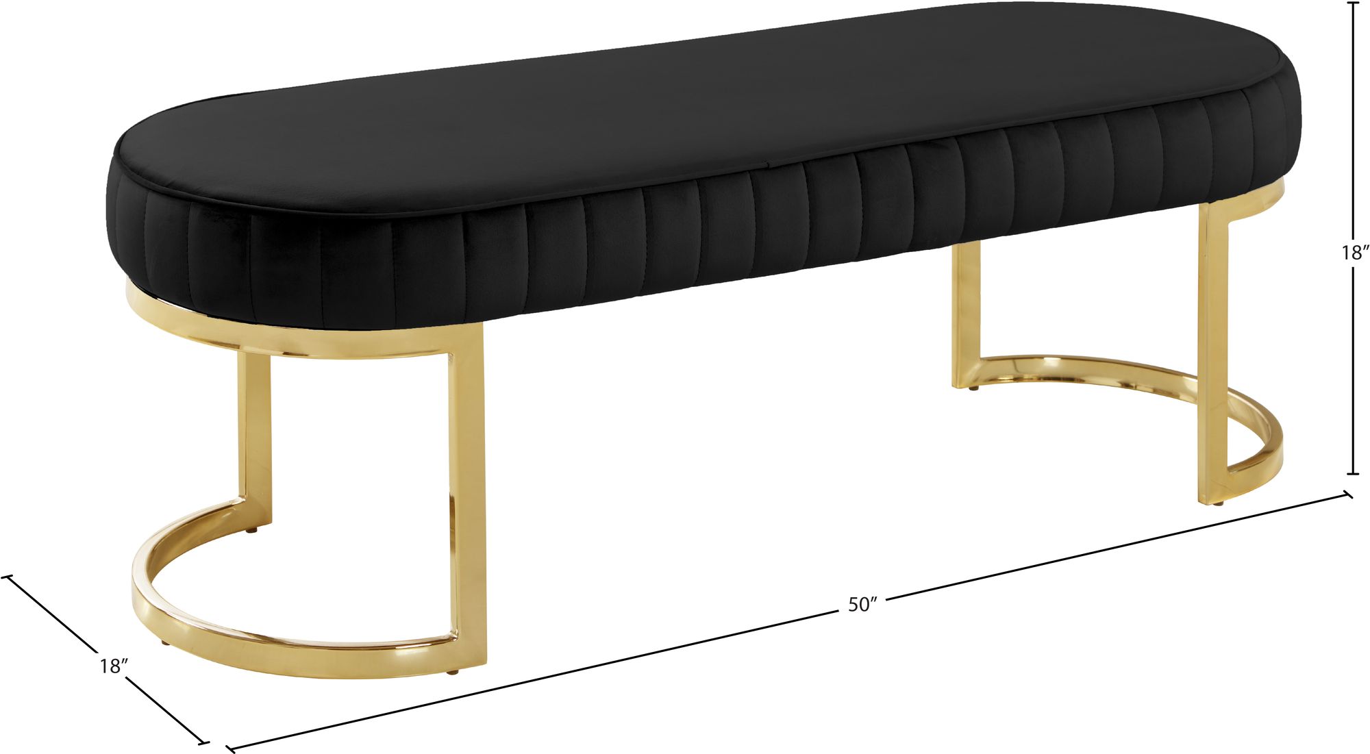Lemar Velvet Bench