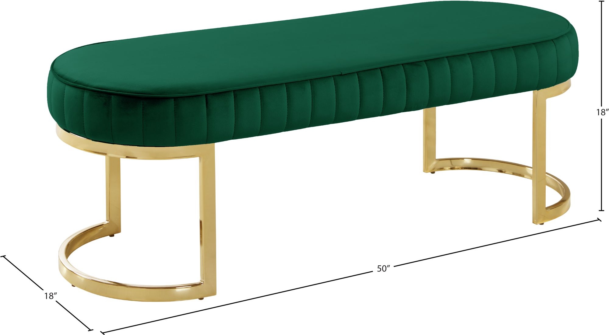 Lemar Velvet Bench
