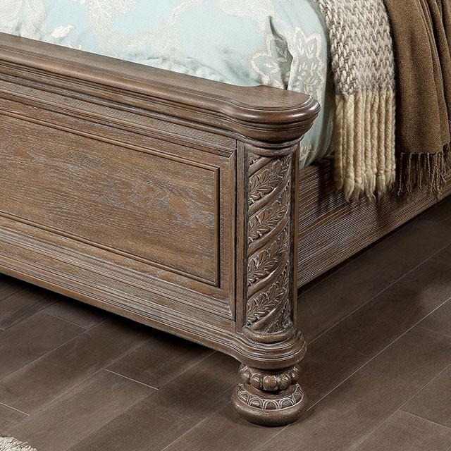 Timandra Fabric/Wood Panel Tufted Bedroom Set