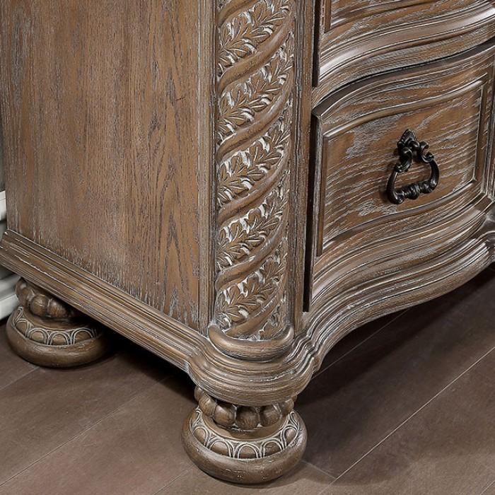 Timandra Fabric/Wood Panel Tufted Bedroom Set