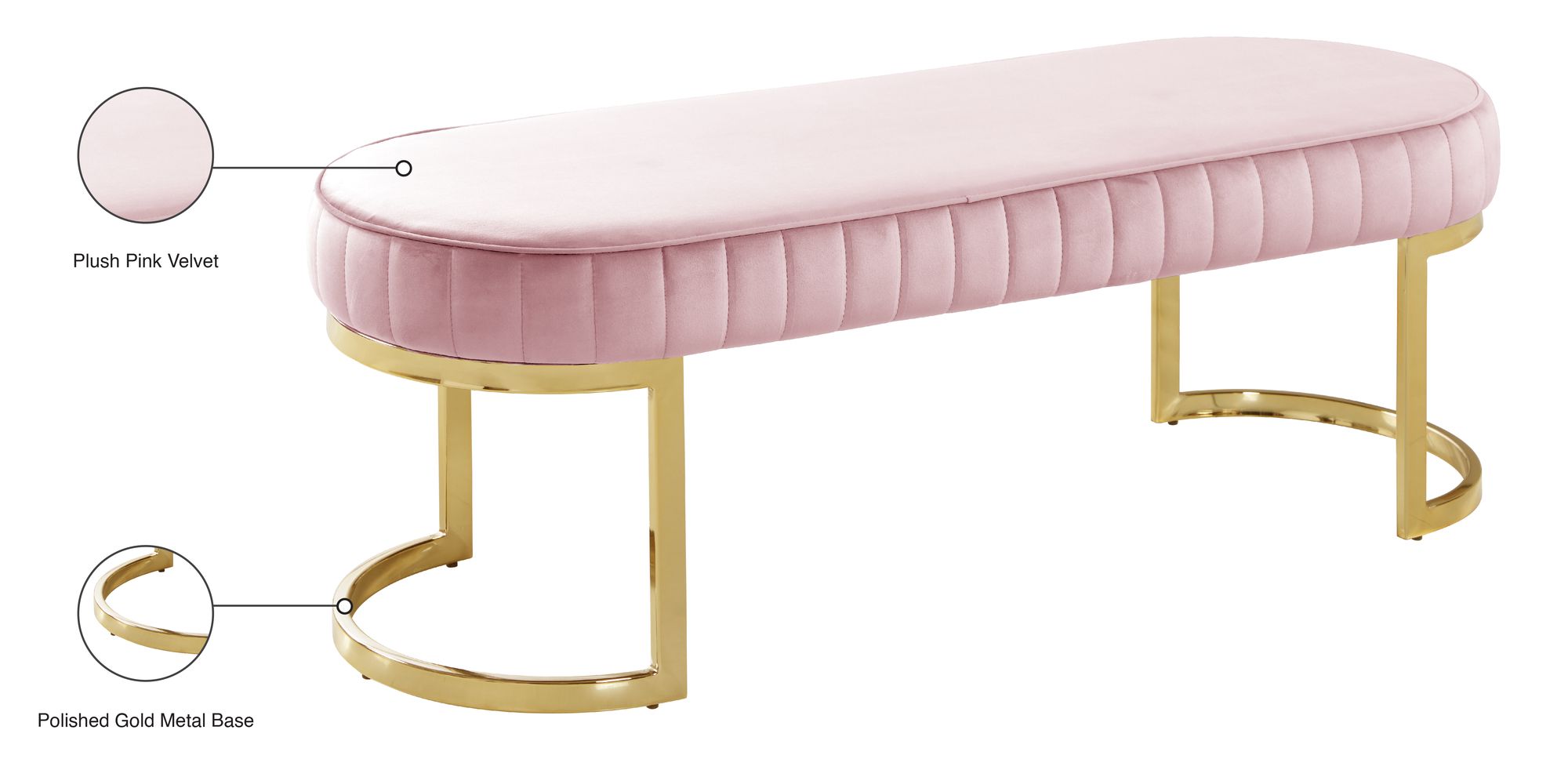 Lemar Velvet Bench
