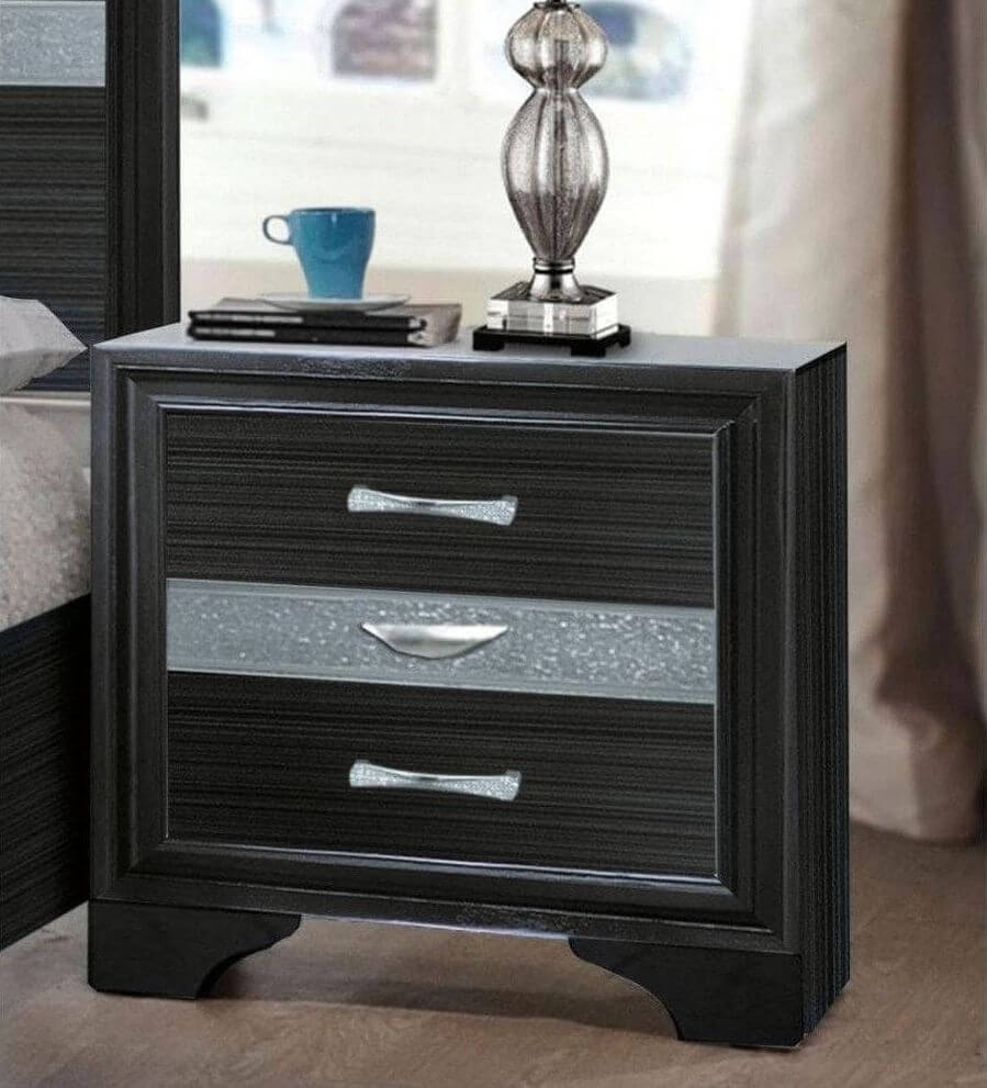 Naima Wood/Wood Veneer Nightstand