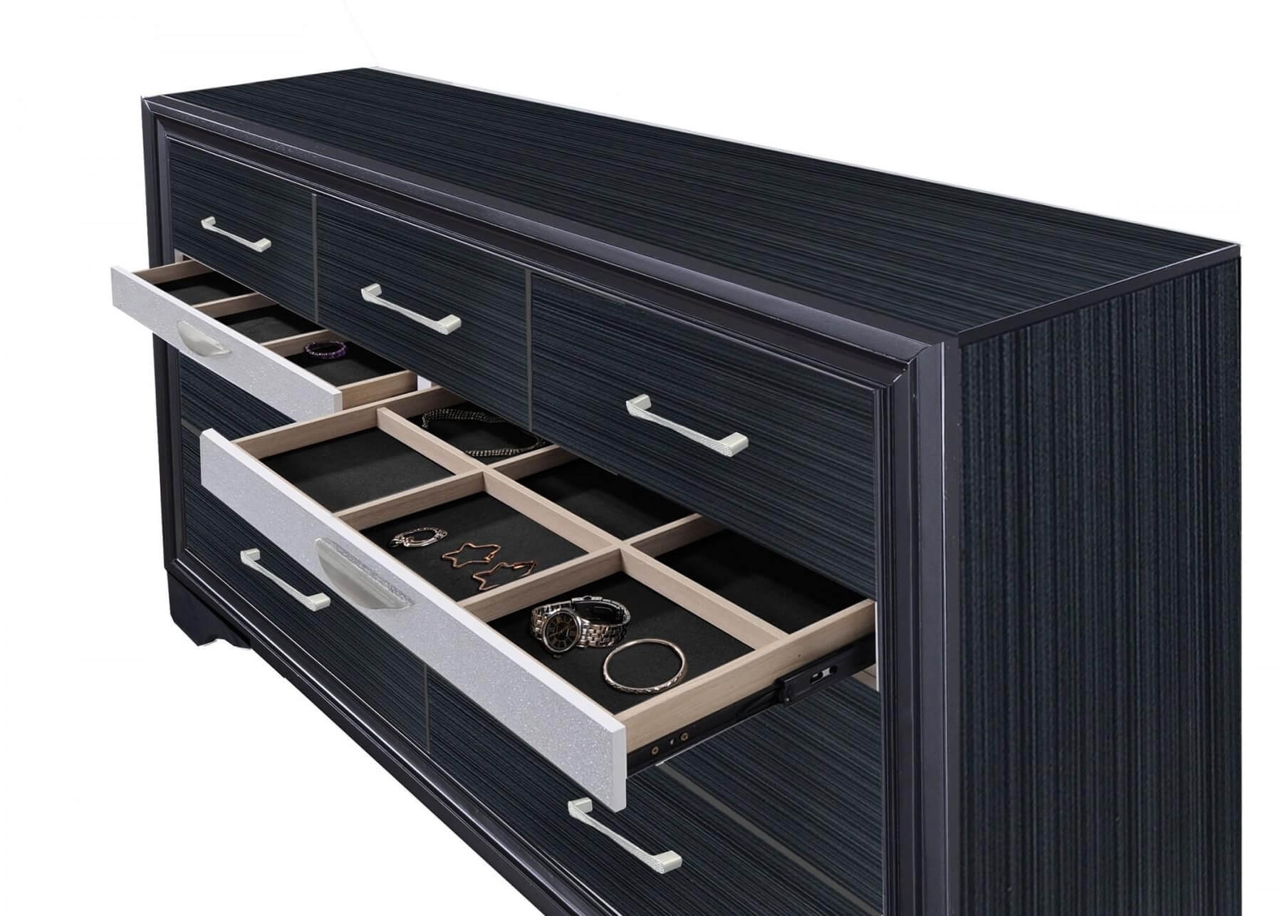 Naima Wood/Wood Veneer Storage Platform Bedroom Set
