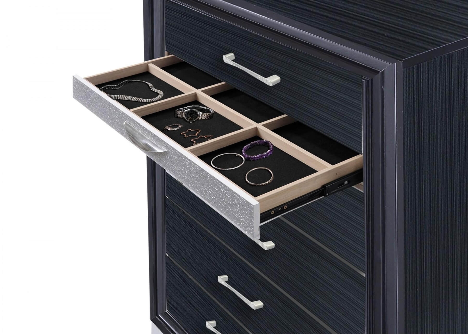 Naima Wood/Wood Veneer Chest w/ Jewelry Drawer