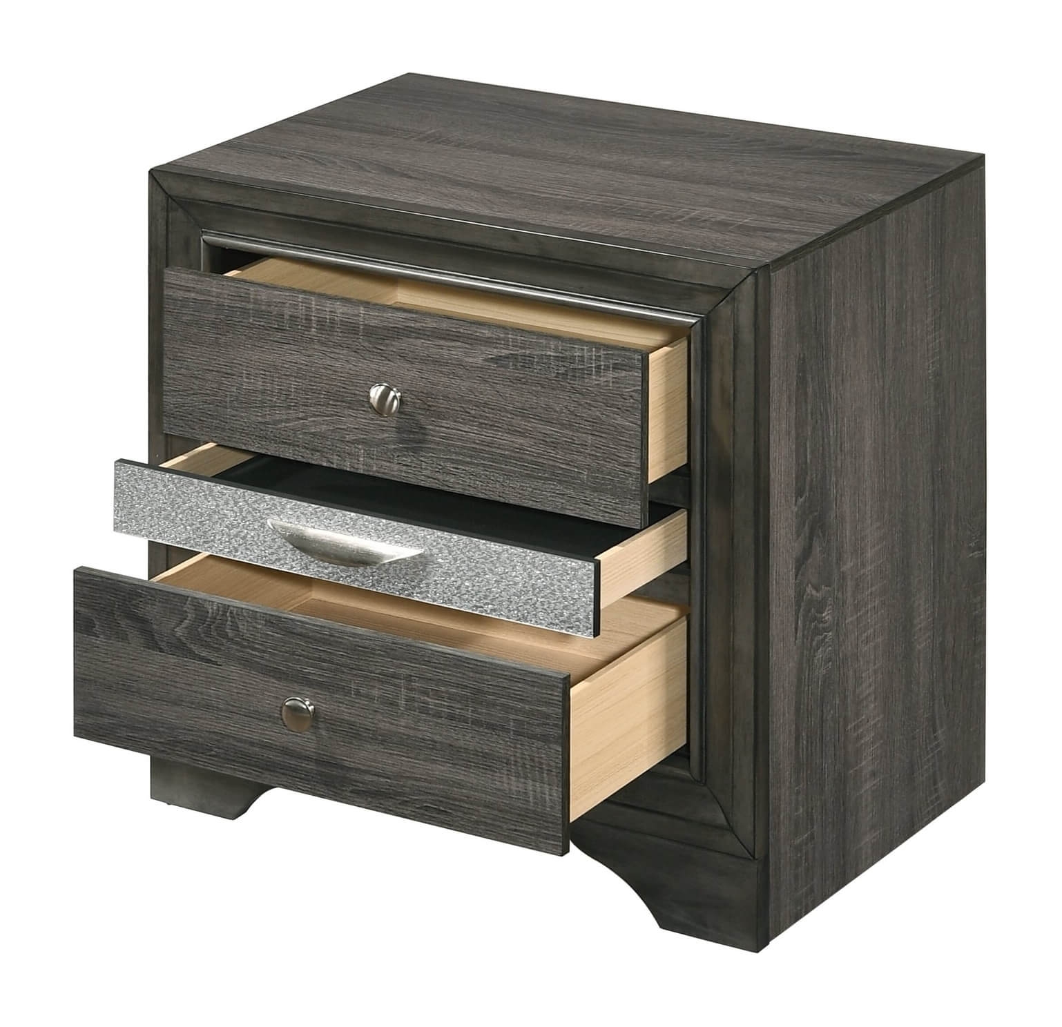 Naima Wood/Wood Veneer Storage Platform Bedroom Set