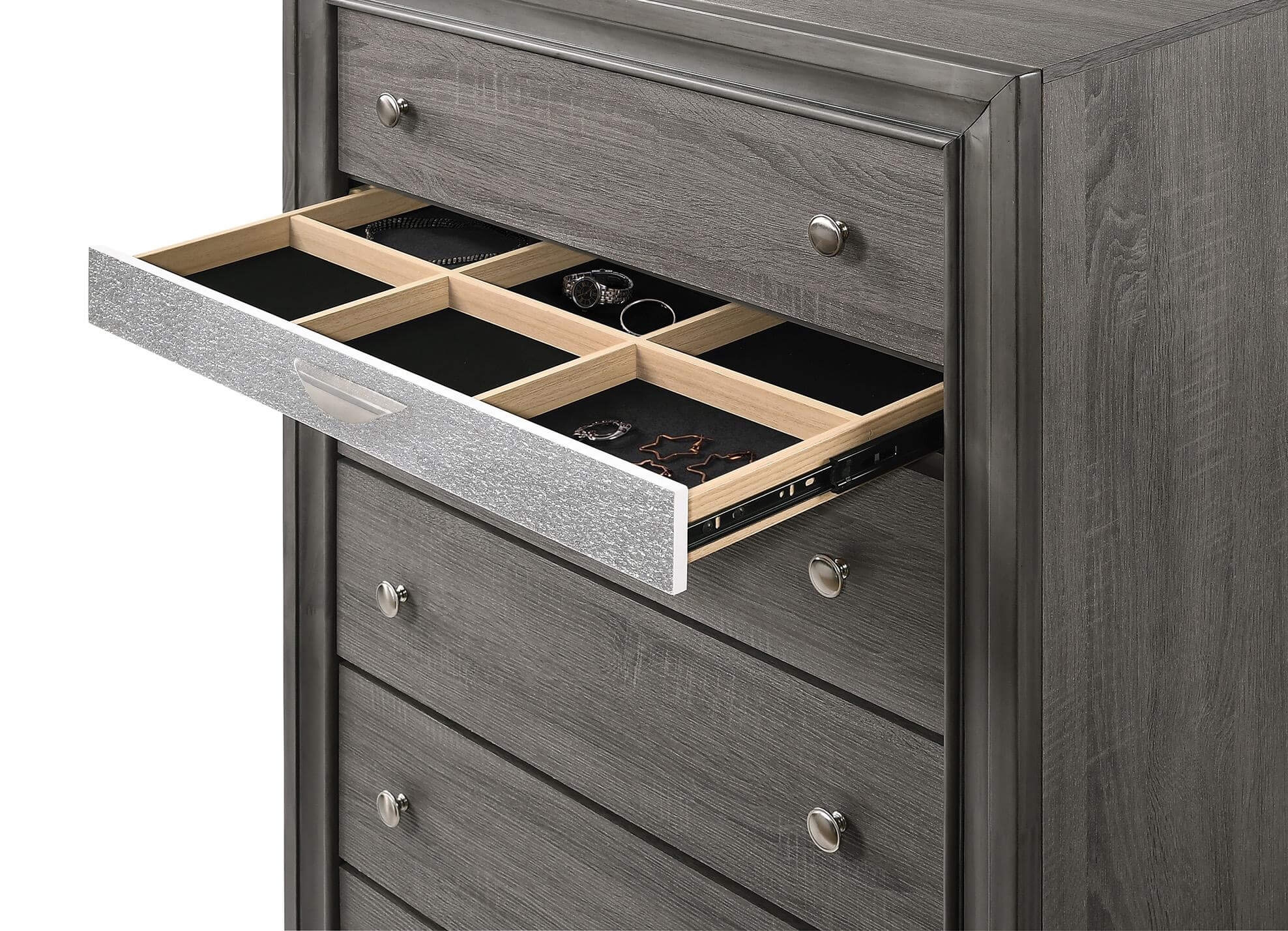 Naima Wood/Wood Veneer Chest w/ Jewelry Drawer