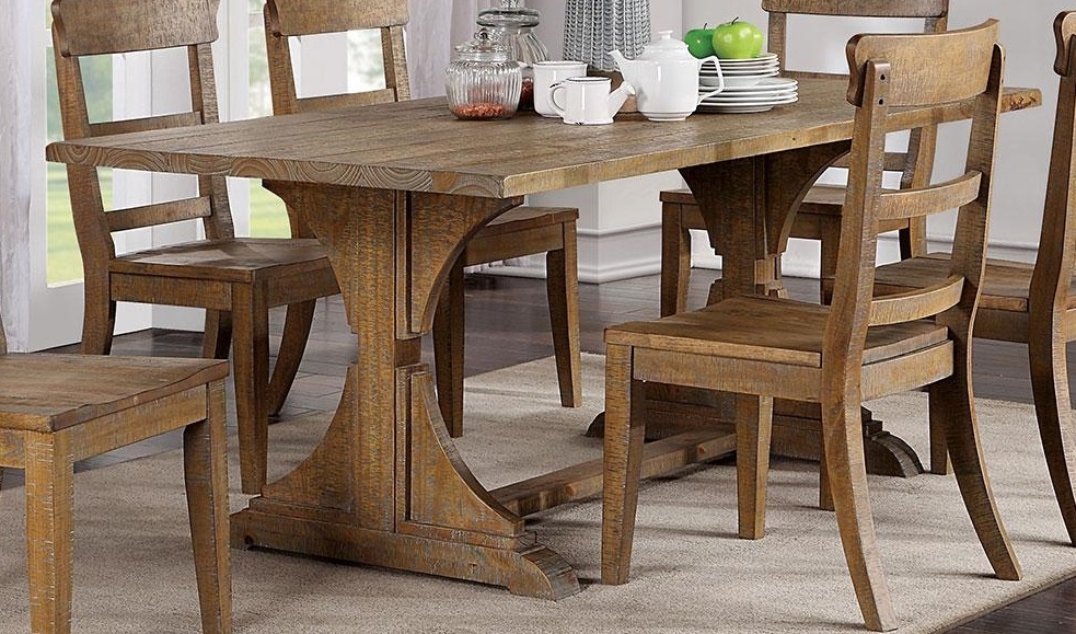 Leonidas Wood Rectangular Dining Set