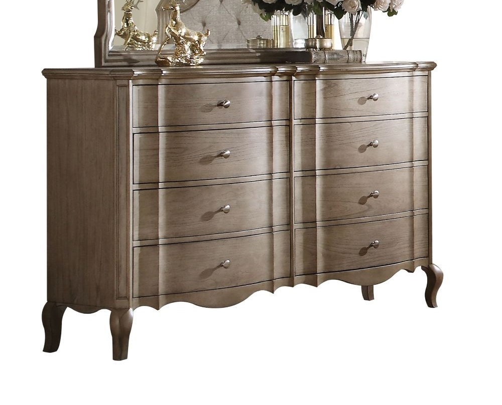 Eight Drawer Dresser with Scalloped Bottom