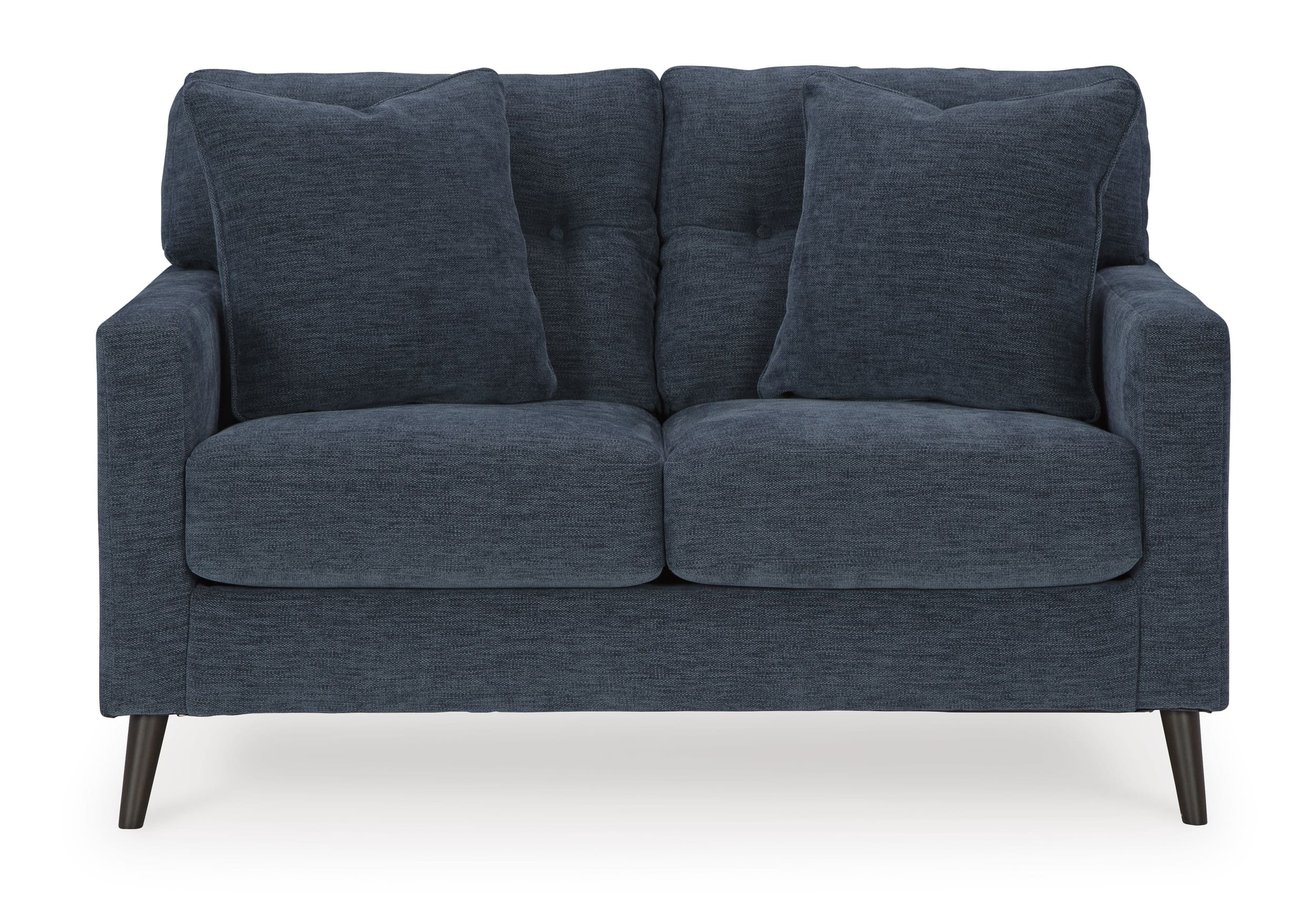 Bixler Polyester Navy Loveseat by Ashley