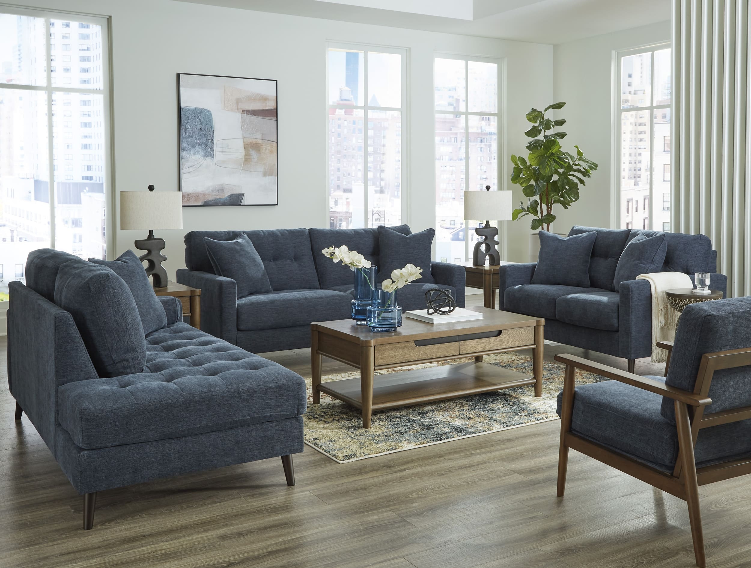 Bixler Polyester Right-Arm Facing Corner Chaise