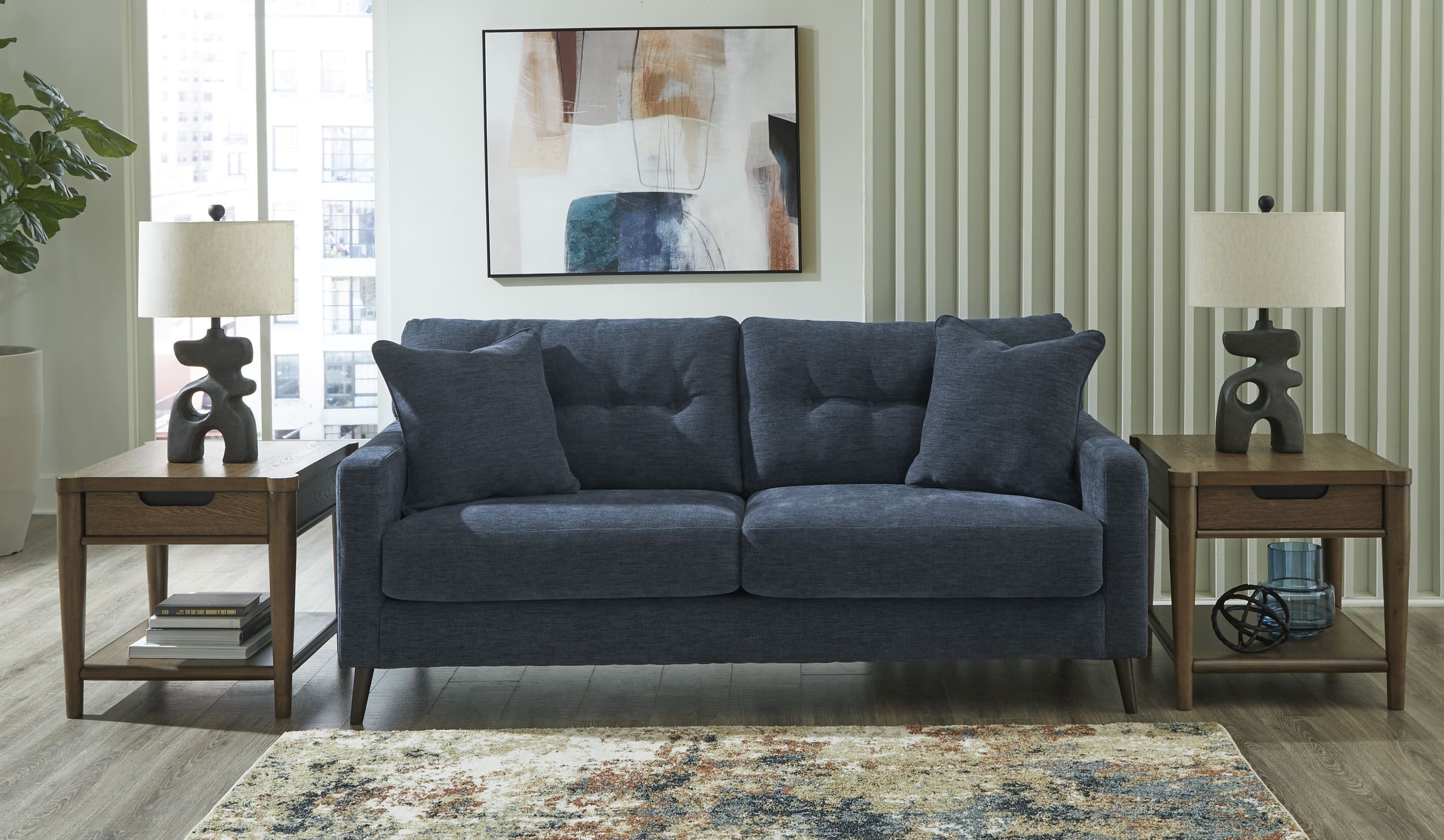 Ashley Bixler Navy Sofa