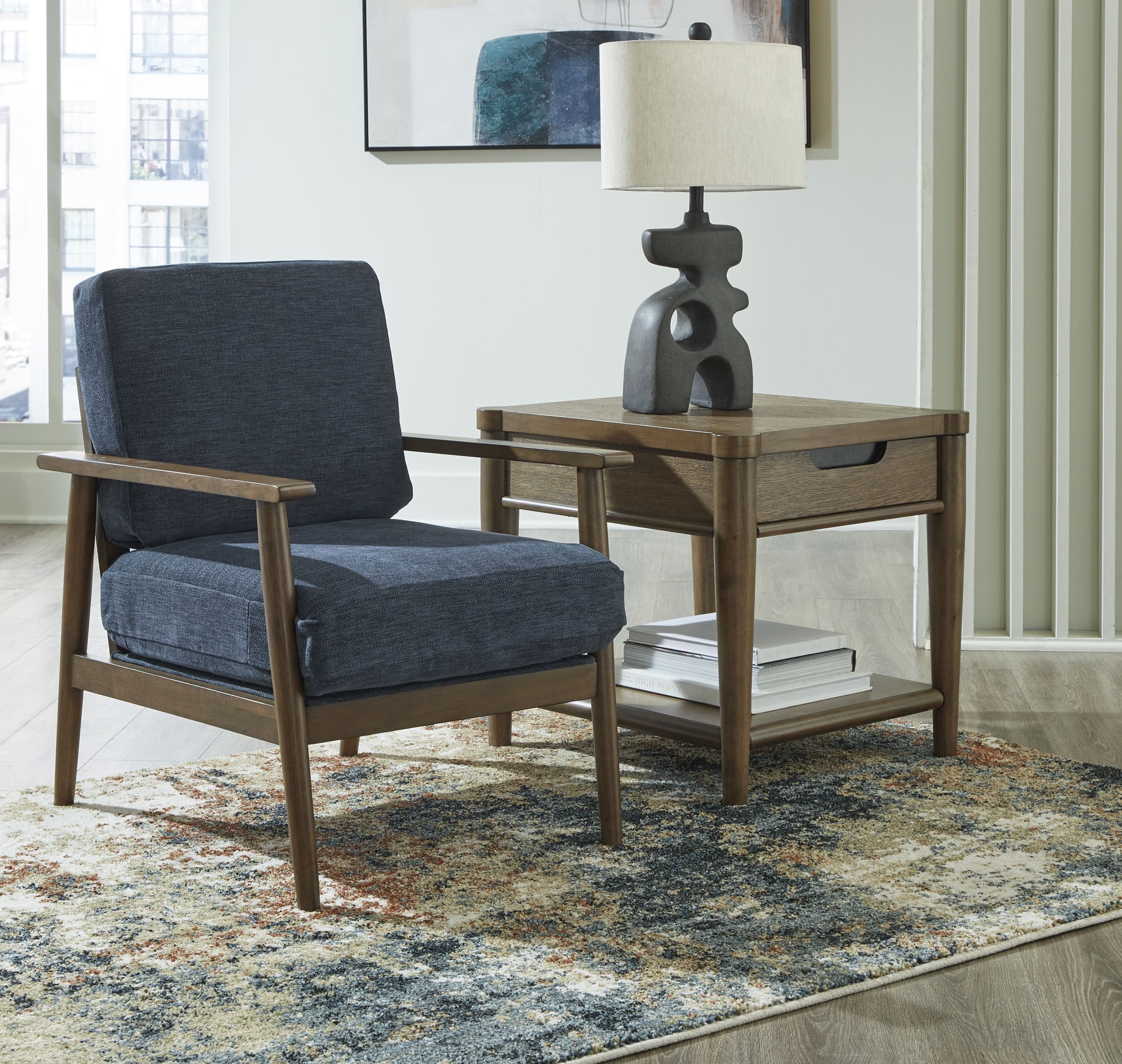 Bixler Accent Chair - Navy