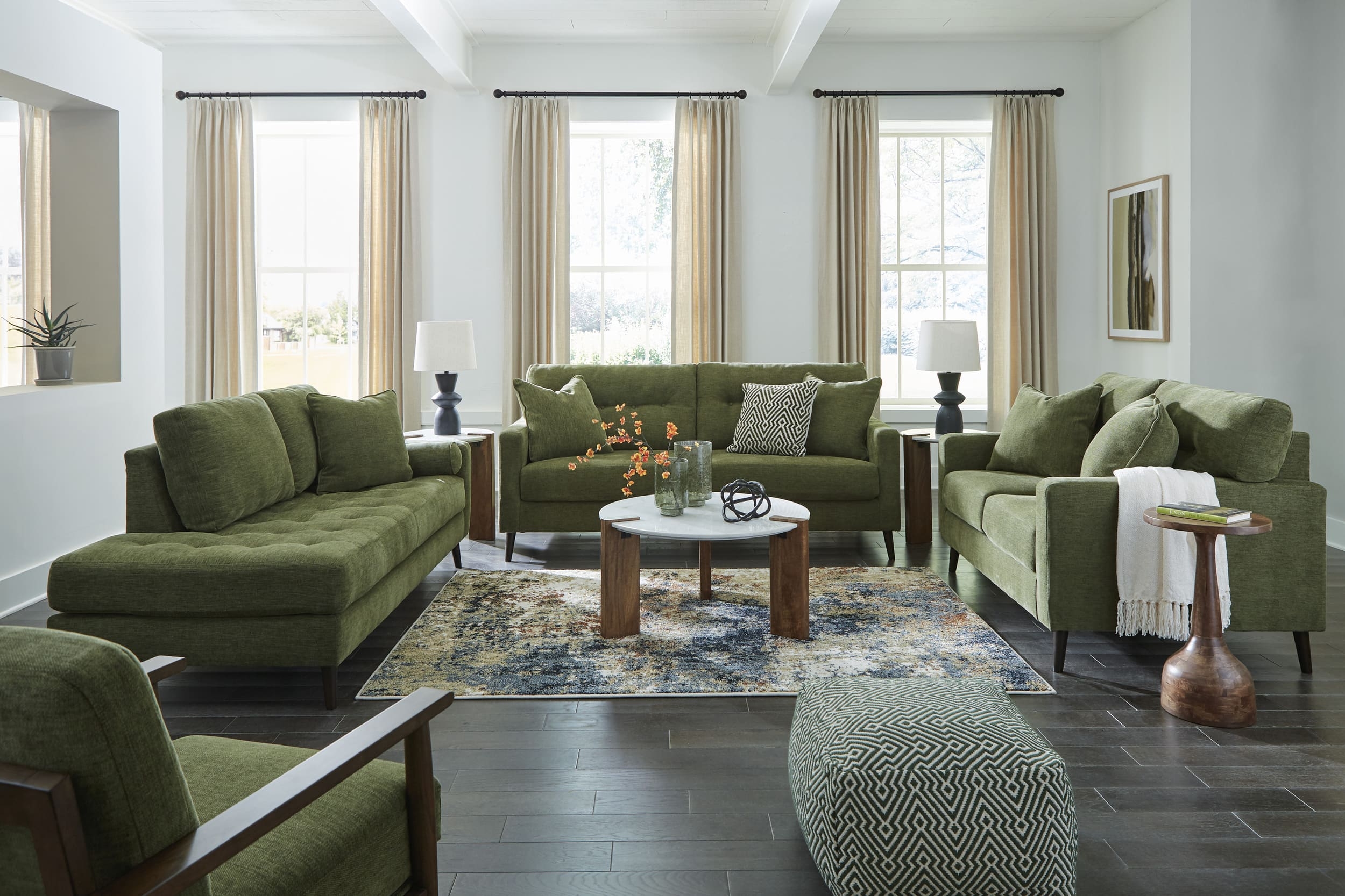 Ashley Furniture Bixler Polyester Living Room Set