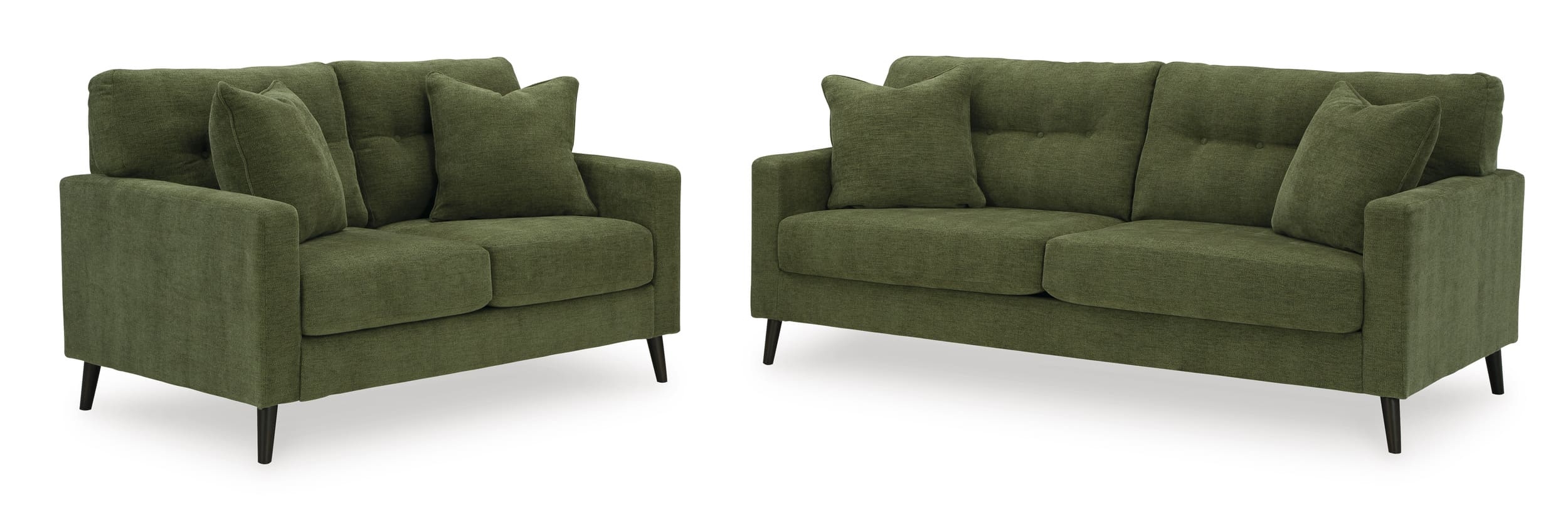 Ashley Bixler Polyester Olive Sofa And Loveseat