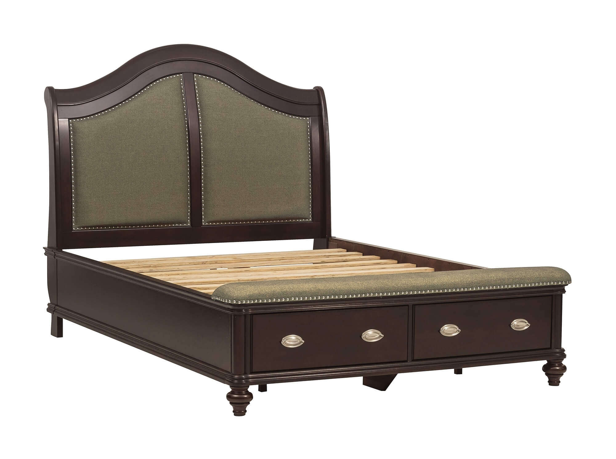 HOMELEGANCE Queen Sleigh Platform Bed