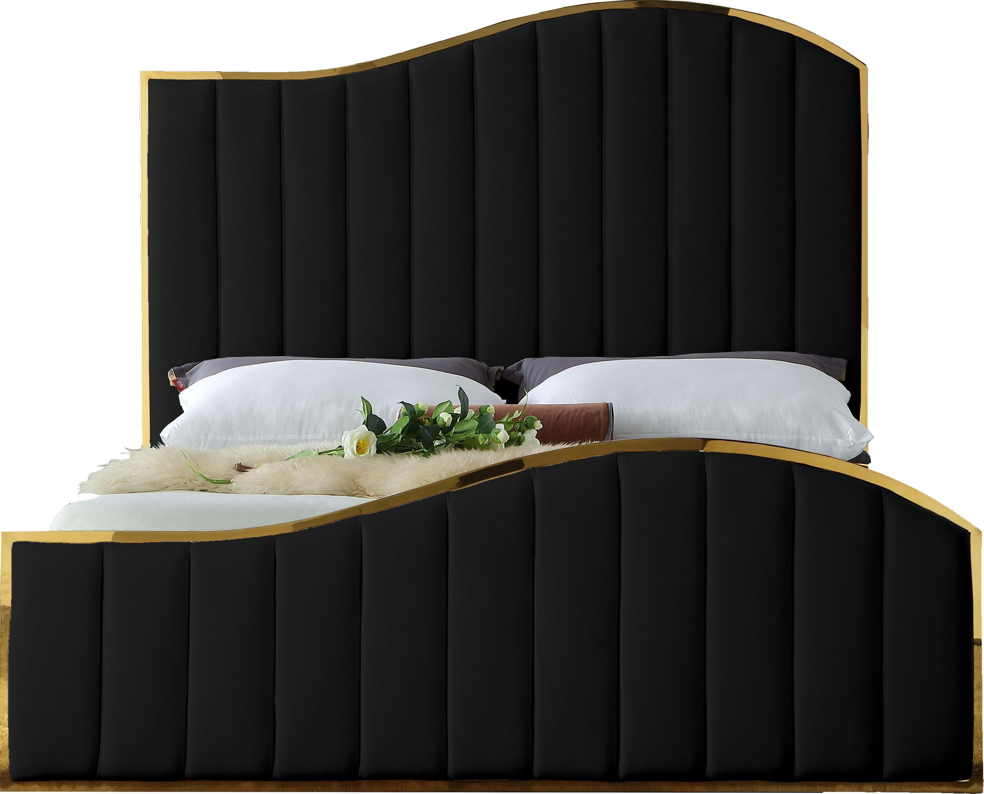 Jolie Velvet King Size Bed