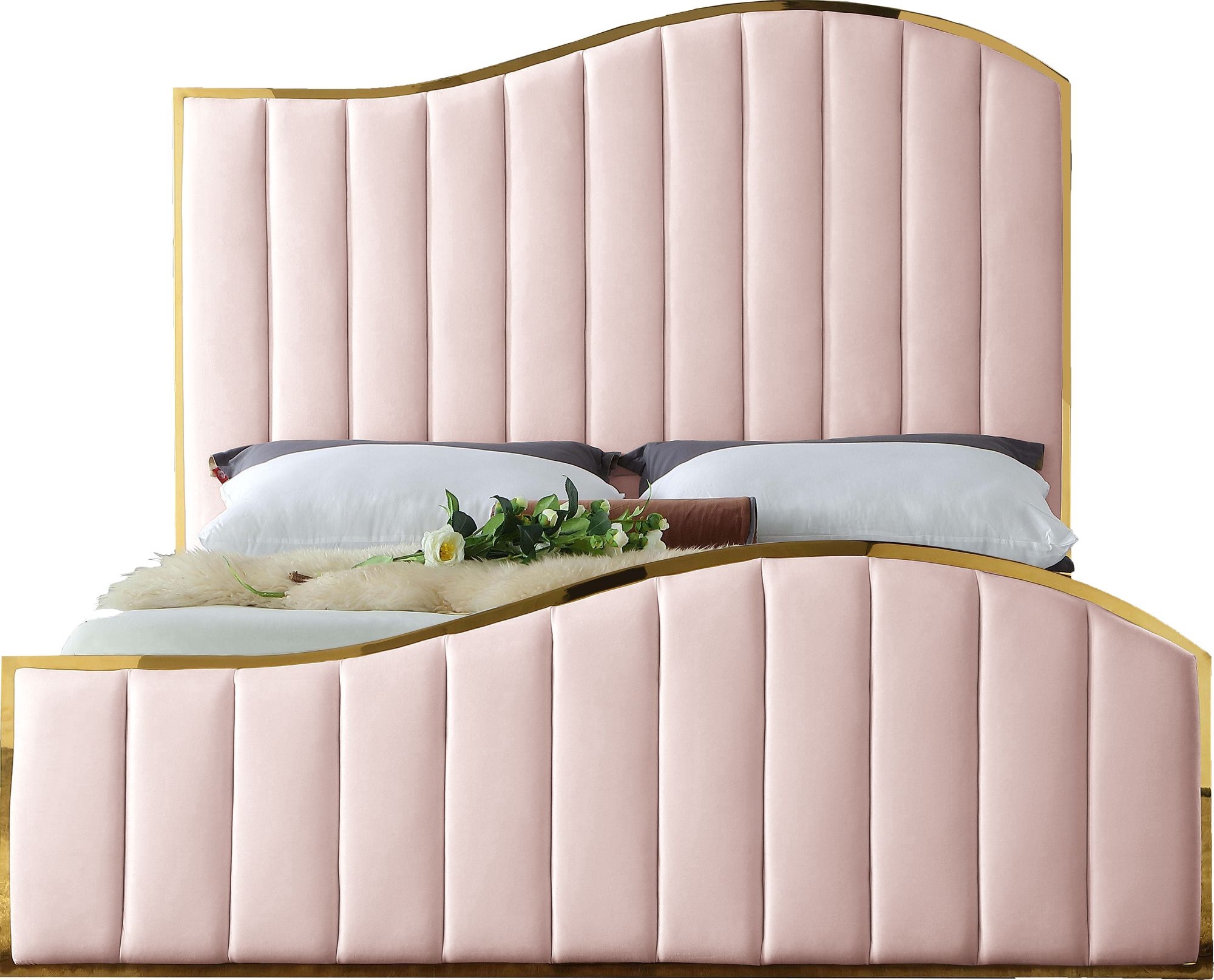 Jolie Velvet Queen Size Bed