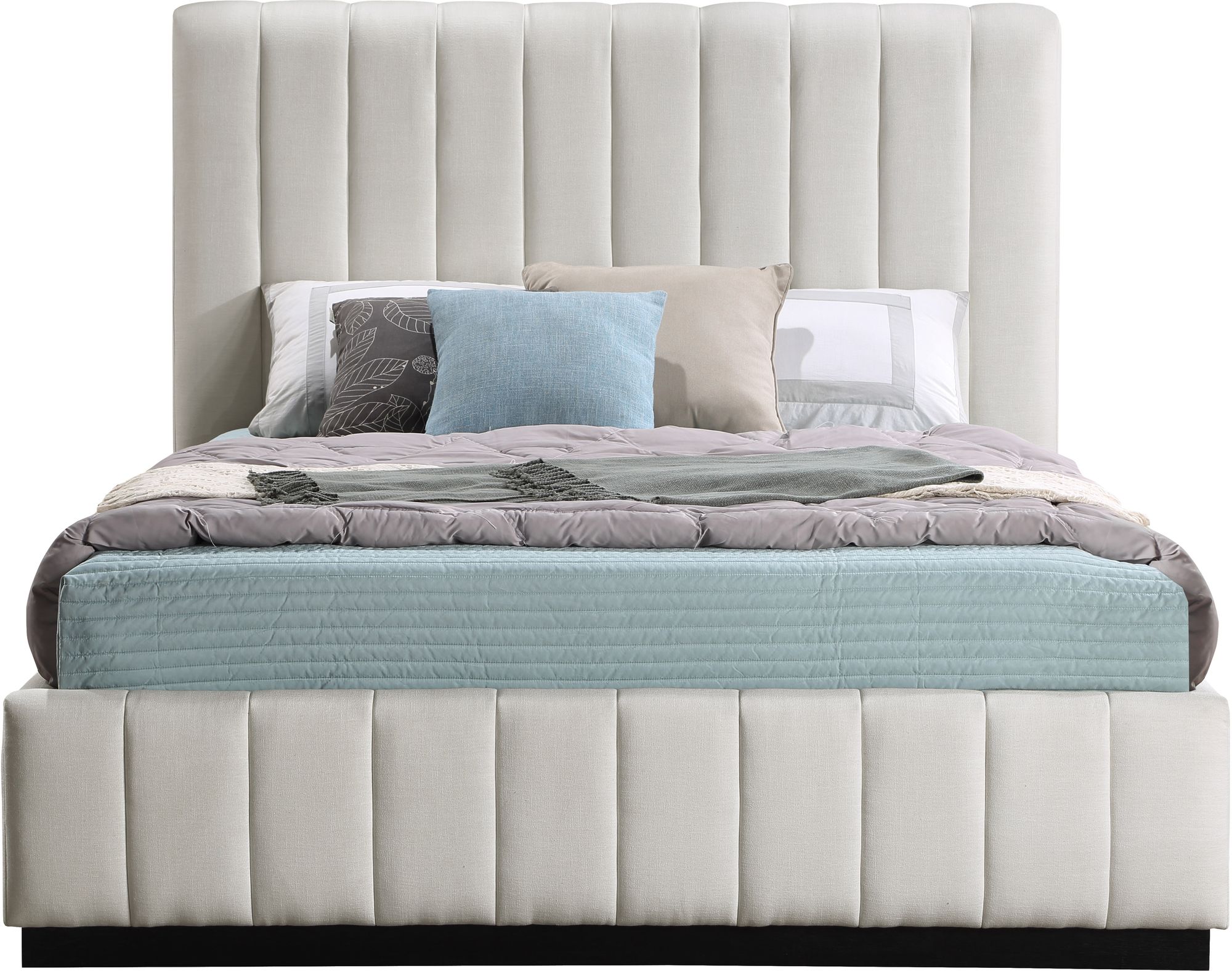 Lucia Linen Fabric Full Size Bed