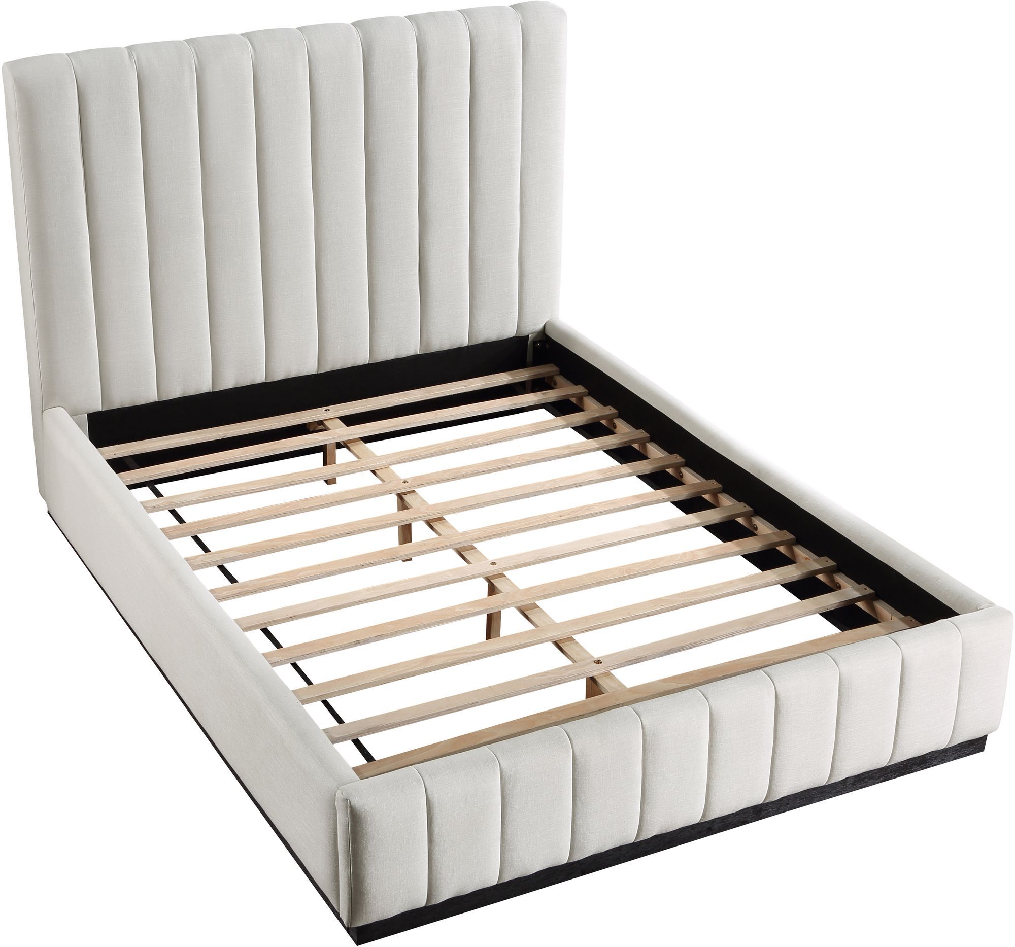 Lucia Linen Fabric Queen Size Bed