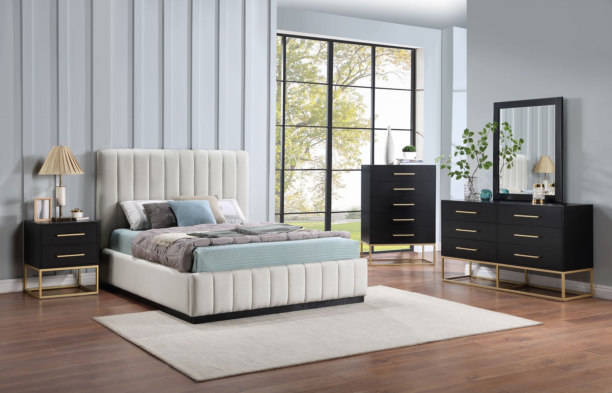Lucia Linen Fabric Bed